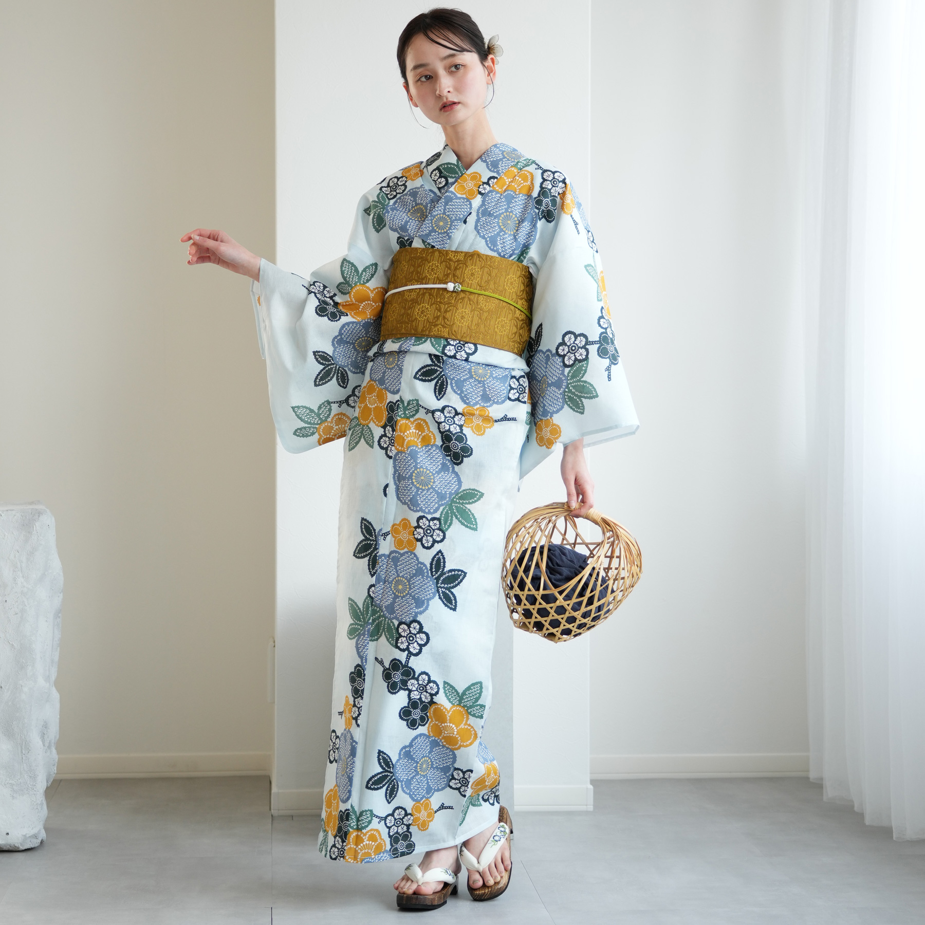 utatane 浴衣 レディース セット 高級変わり織 浴衣3点セット