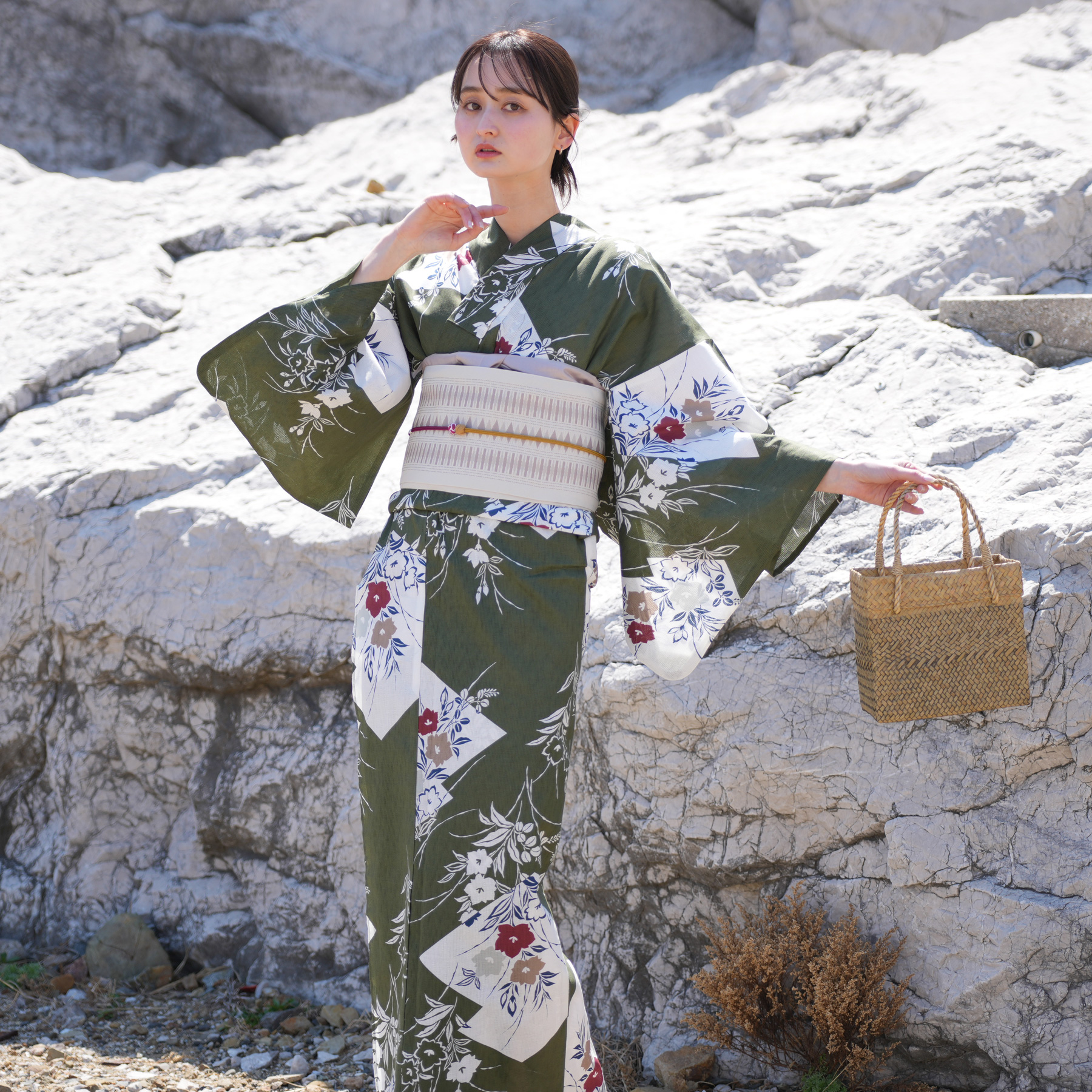 utatane 浴衣 レディース セット 高級変わり織 浴衣3点セット