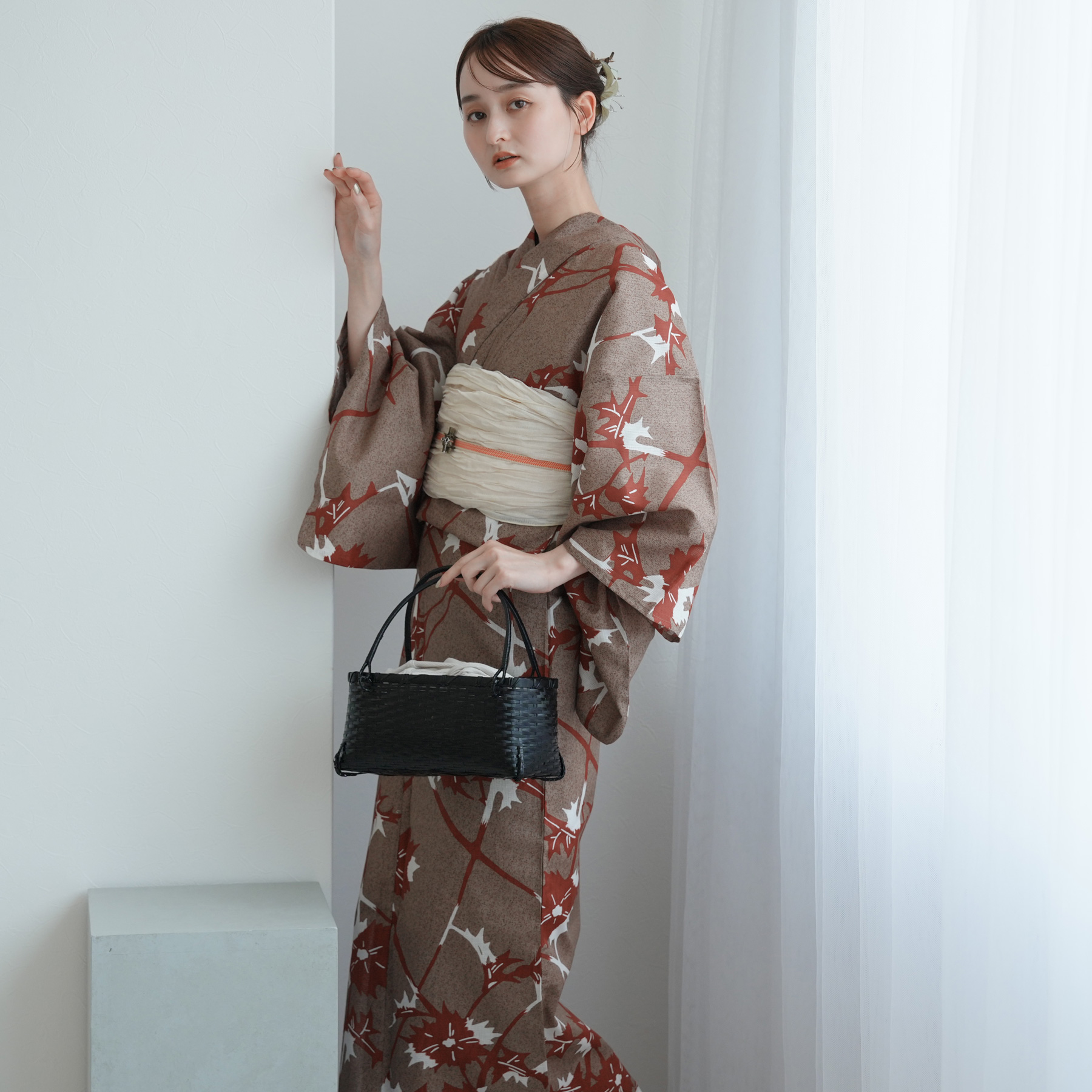utatane 浴衣　単品 utatane 浴衣 レディース セット 高級変わり織 浴衣3点セット