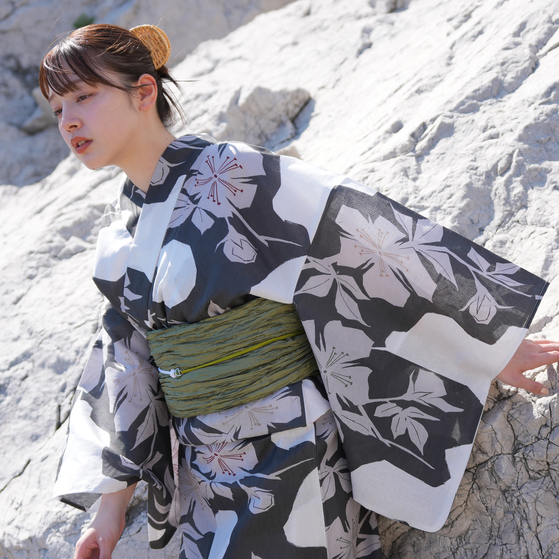 utatane ウタタネ 高級変わり織 浴衣3点セット utatane｜utatane/(W)高級変わり織り浴衣3点セット 先染め風