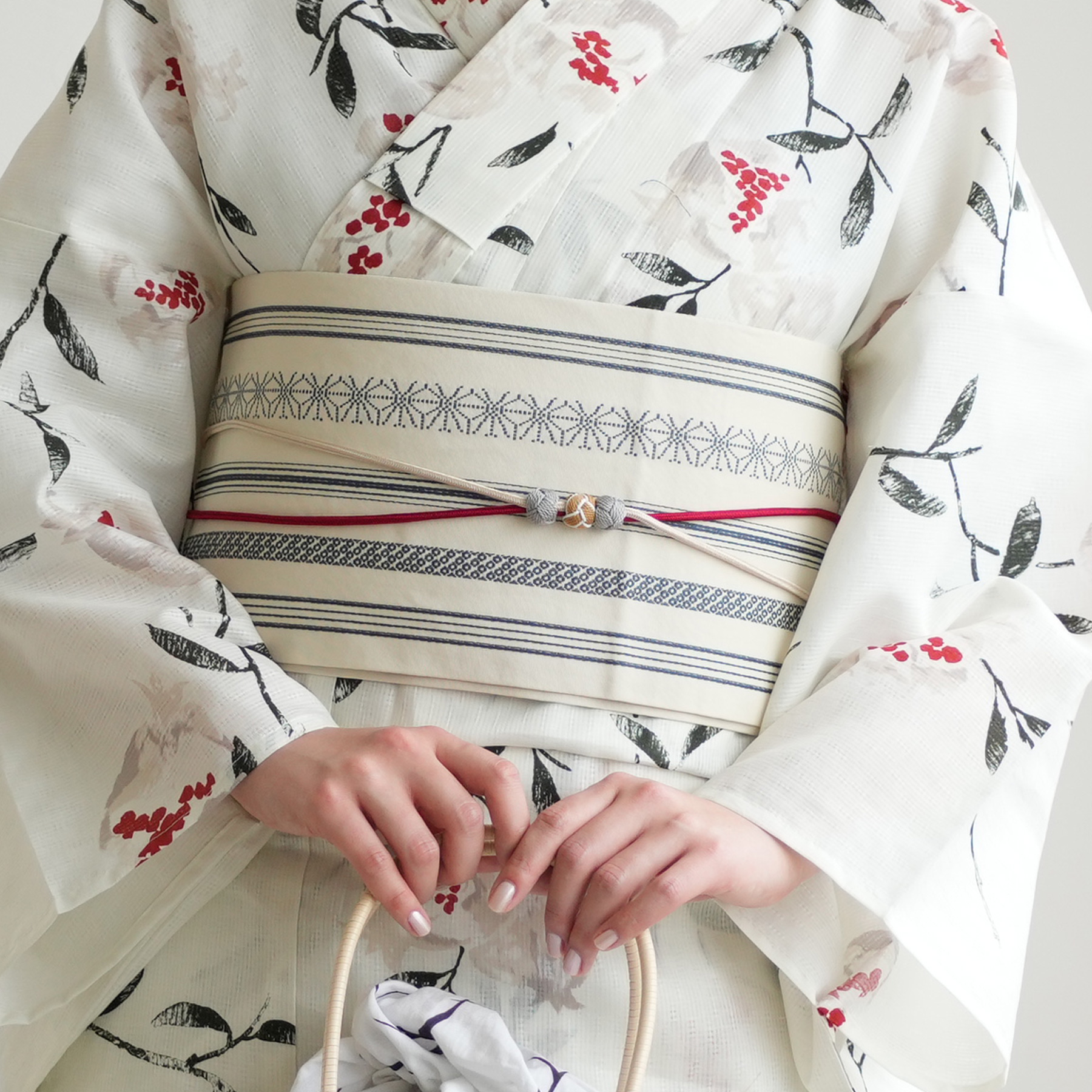 浴衣 レディース セット ニコアンティーク 高級変わり織 浴衣3点セット