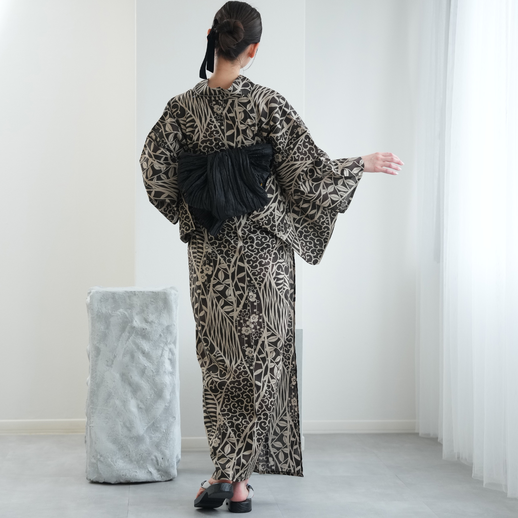 浴衣 レディース セット ニコアンティーク 高級変わり織 浴衣3点セット