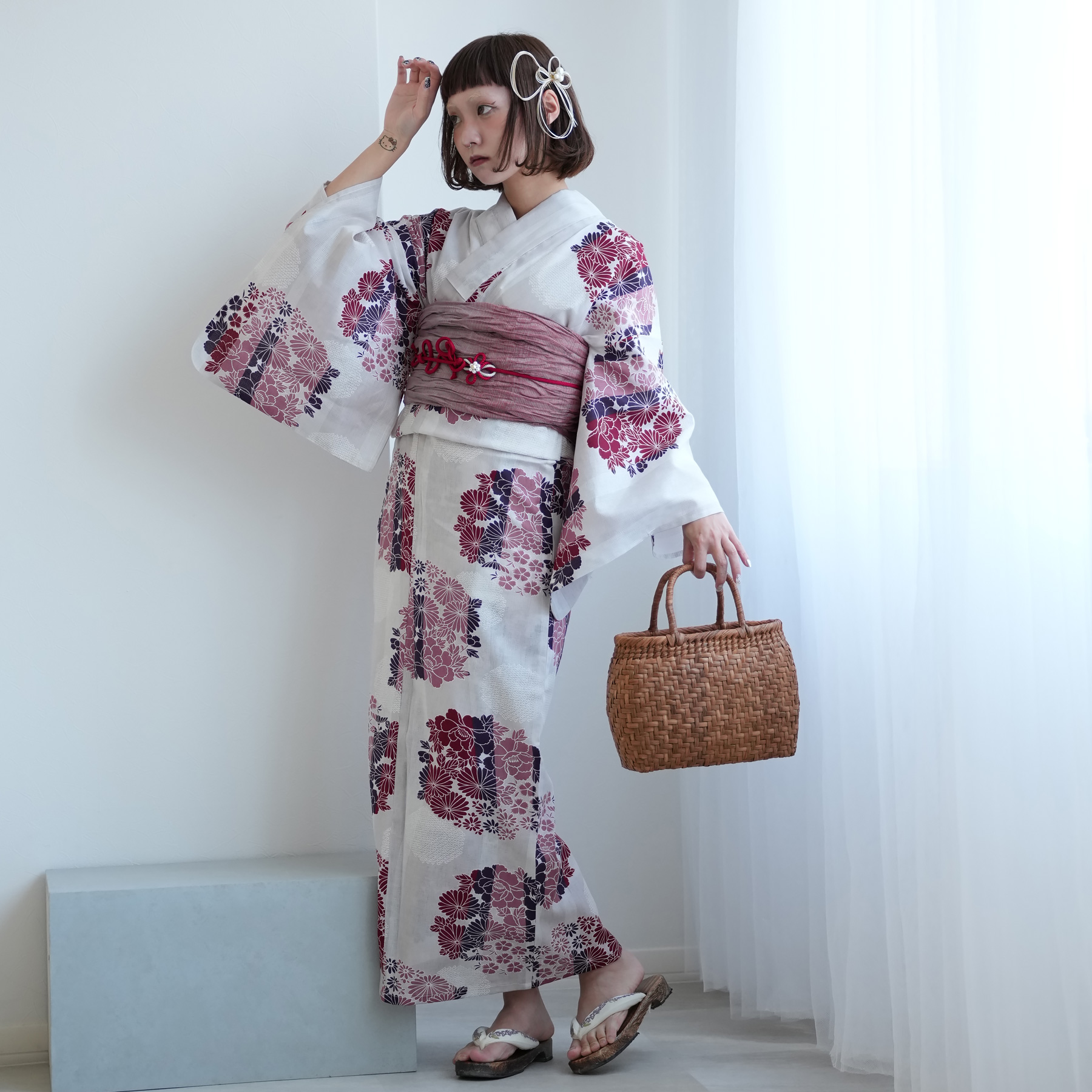 ☆今だけ特別価格☆ よろけ花浴衣セット 楽天市場】浴衣セット レディース 夏 2点セット 浴衣 セット