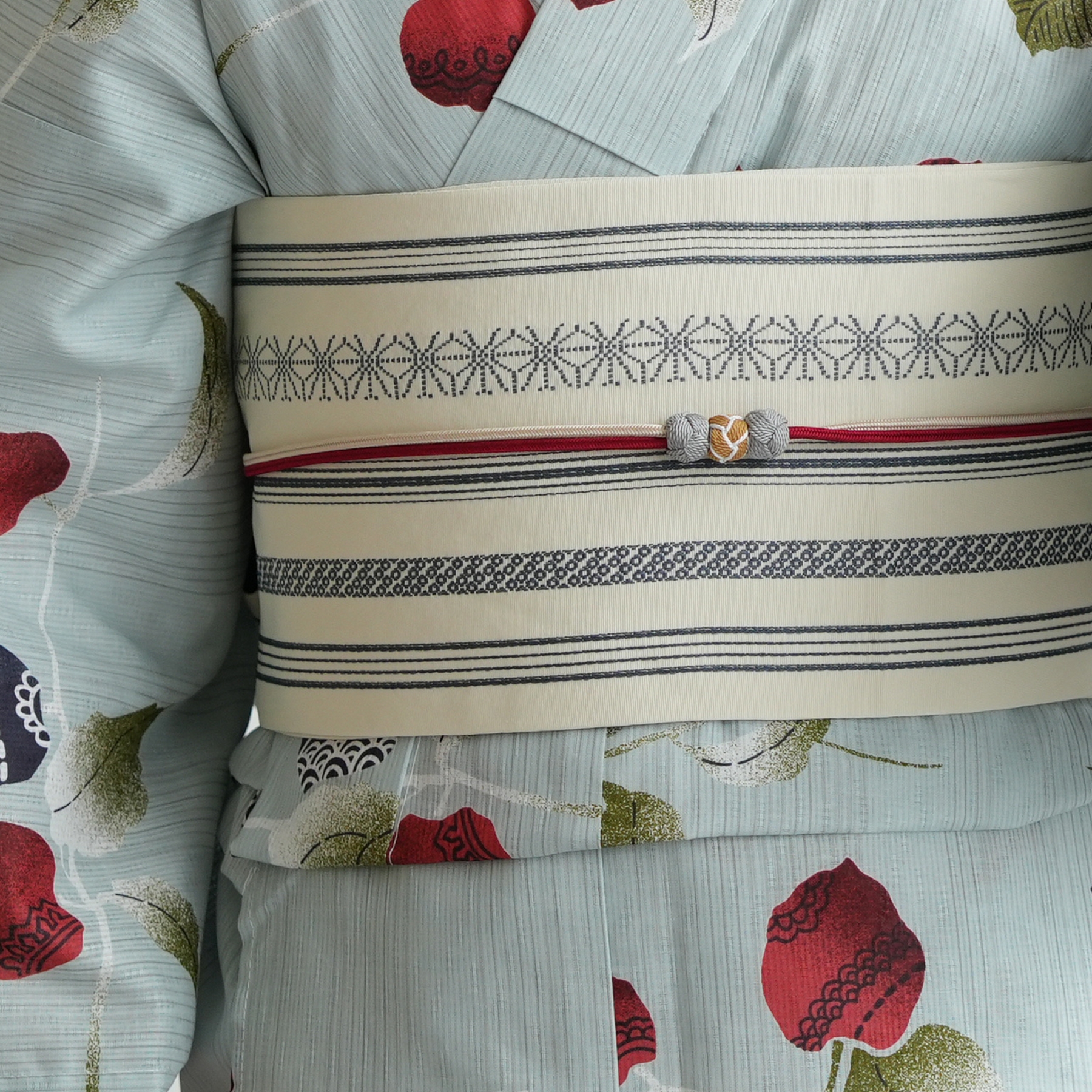 浴衣 セット レディース ニコアンティーク 高級変わり織 浴衣3点セット