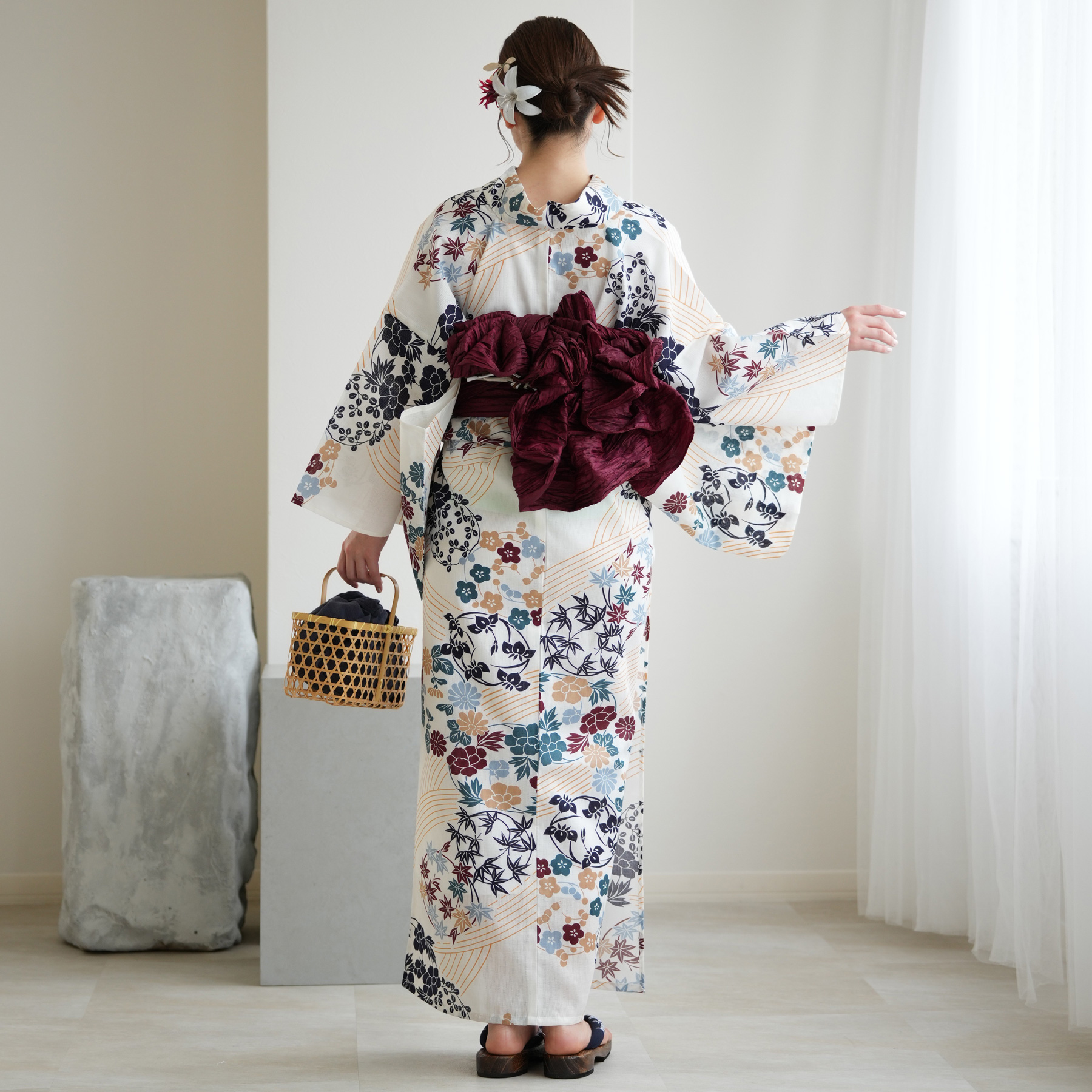 utatane*高級変わり織 浴衣3点セット utatane 浴衣 レディース セット 高級変わり織 浴衣3点セット 苔