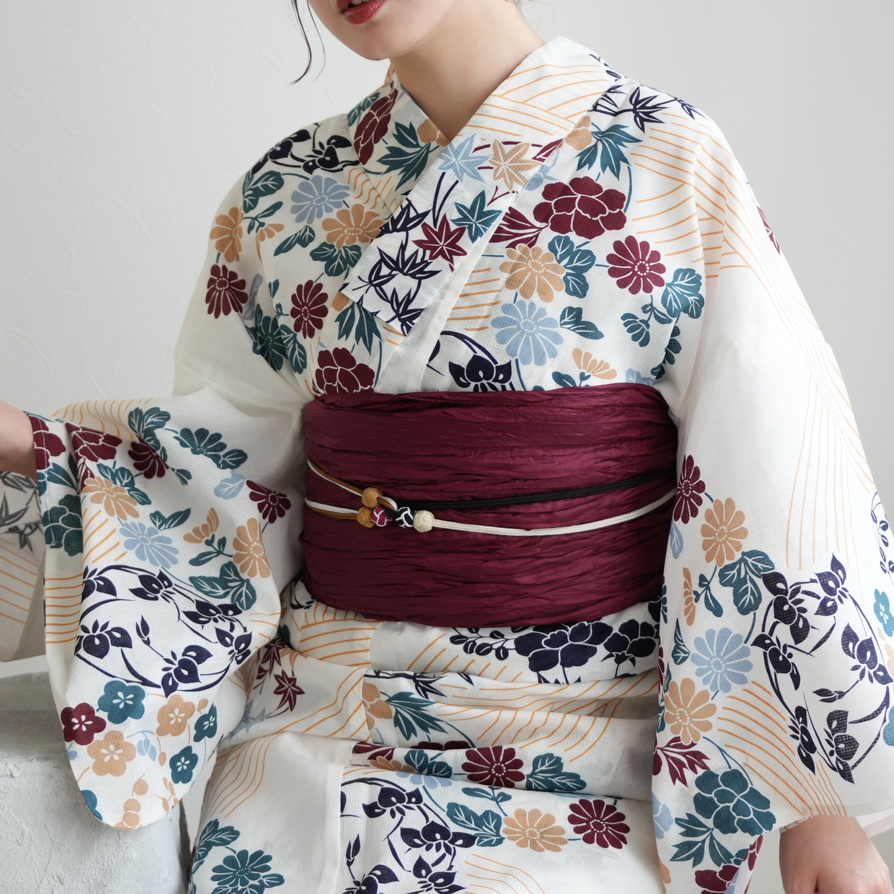 utatane 浴衣 レディース セット 高級変わり織 浴衣3点セット