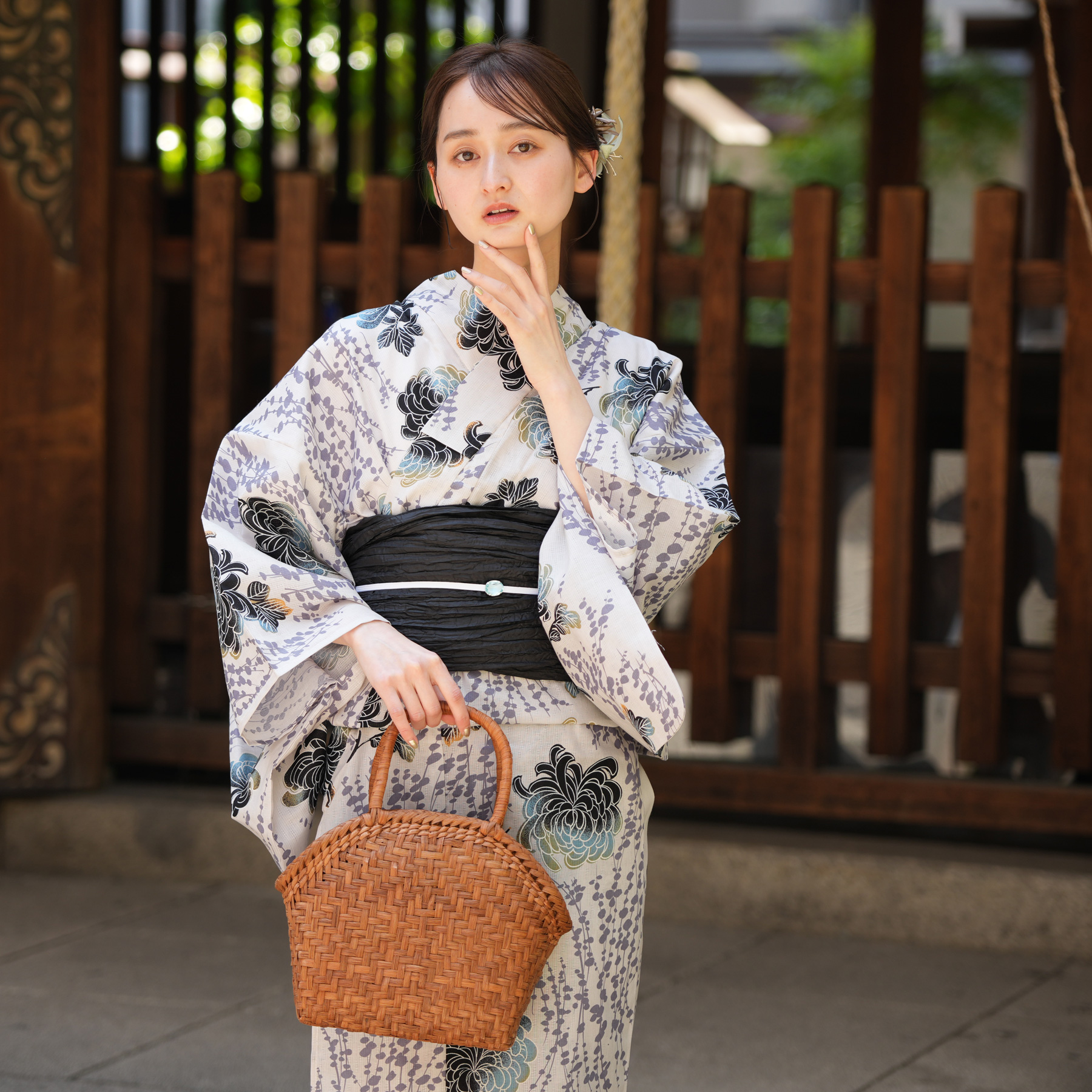 【浴衣3点セット】乱れ青菊 美品 フリーサイズ 新品未使用品 Amazon.co.jp: 2593浴衣3点セット乱れ青菊 フリーサイズ