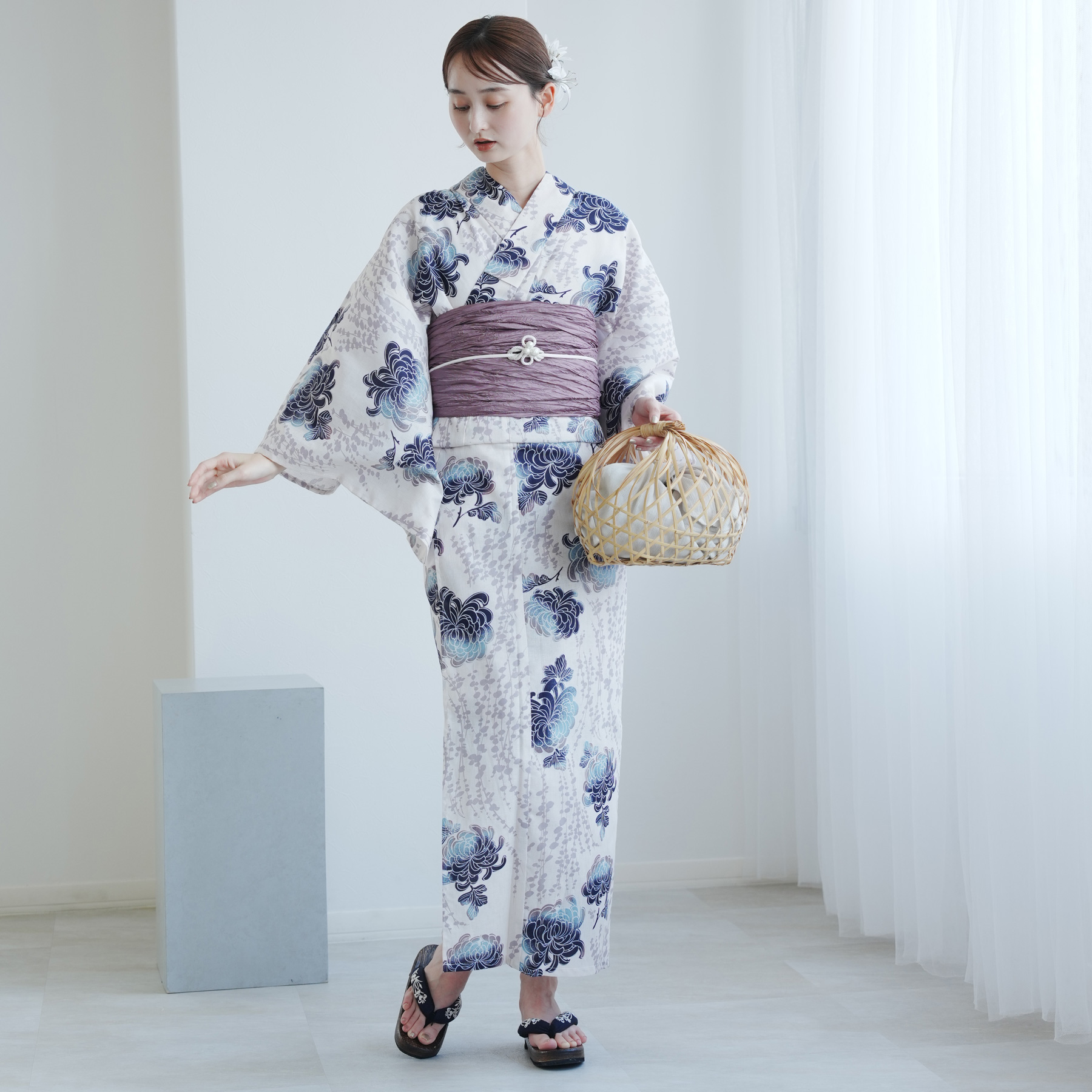 utatane 浴衣　浴衣帯セット 楽天市場】【29％OFF】浴衣3点セット（浴衣/帯/下駄） utatane