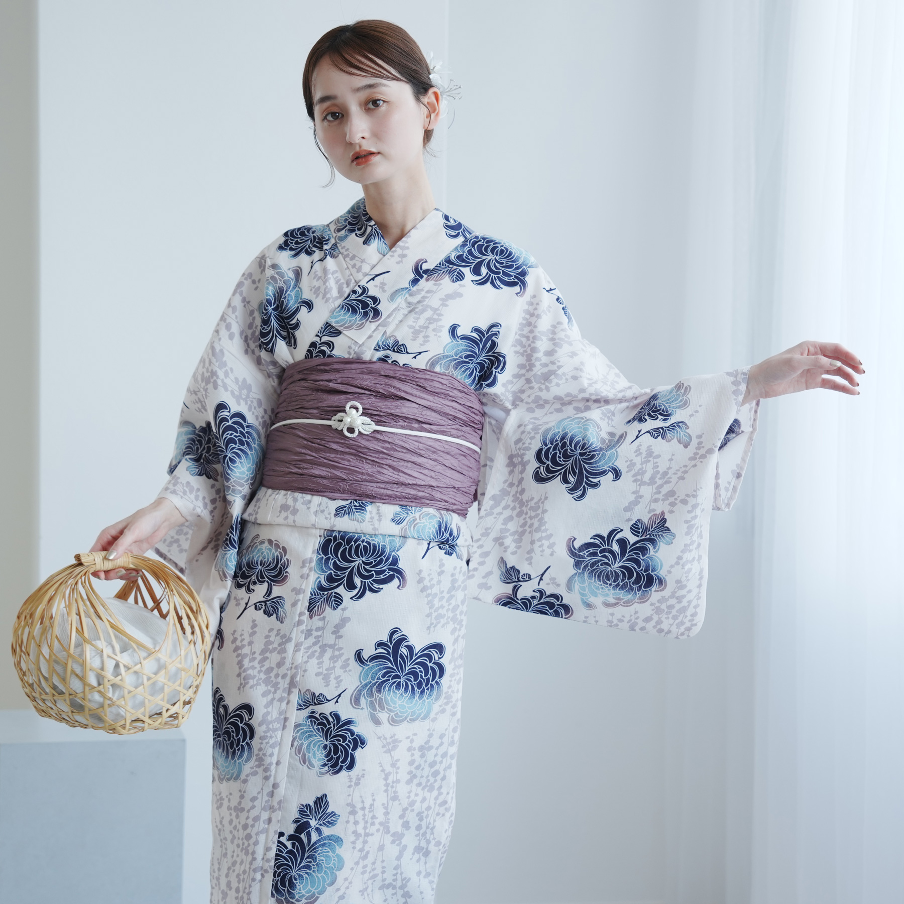 utatane*高級変わり織 浴衣3点セット utatane 浴衣 レディース セット 高級変わり織 浴衣3点セット 薄