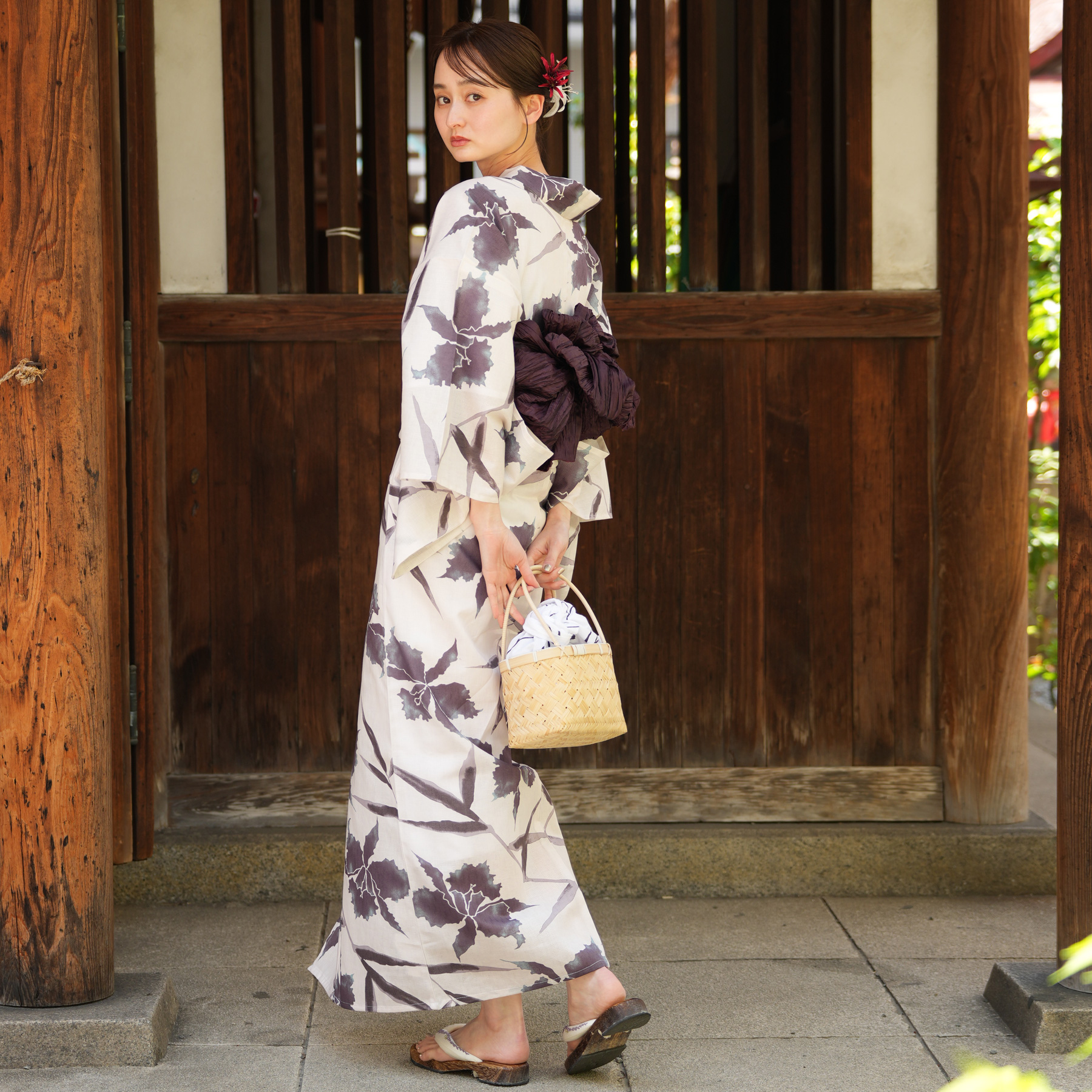 浴衣utataneオリジナルデザイン フルセット utatane 浴衣 レディース セット 高級変わり織 浴衣3点セット