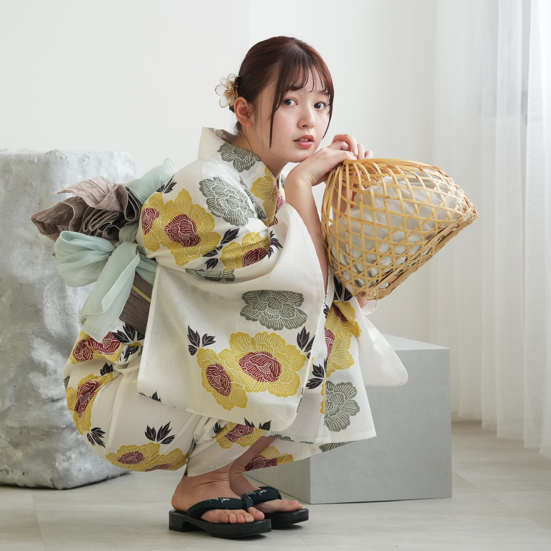 utatane 浴衣 レディース セット 高級変わり織 浴衣3点セット