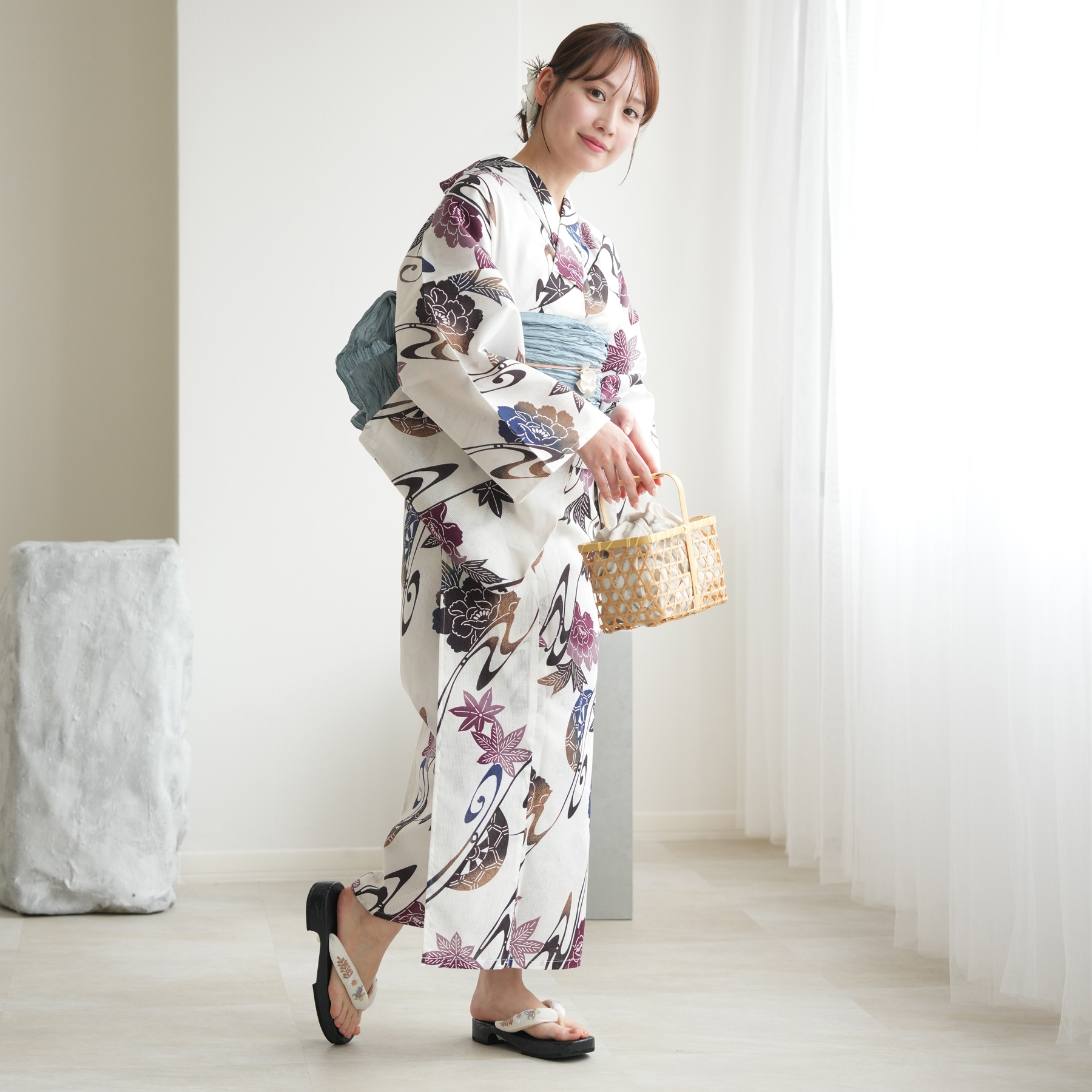 utatane 浴衣 レディース セット 高級変わり織 浴衣3点セット