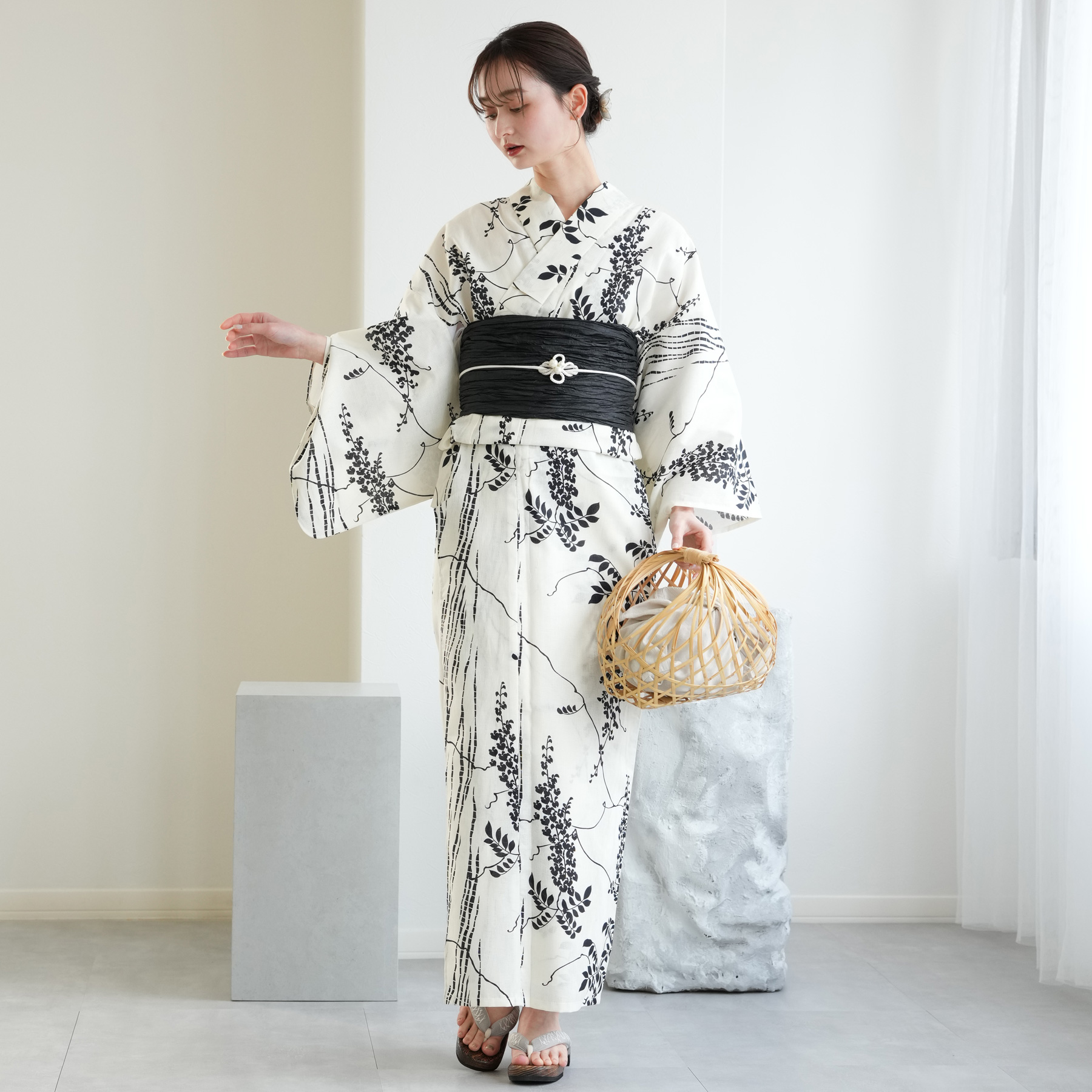 utatane 浴衣 レディース セット 高級変わり織 浴衣3点セット