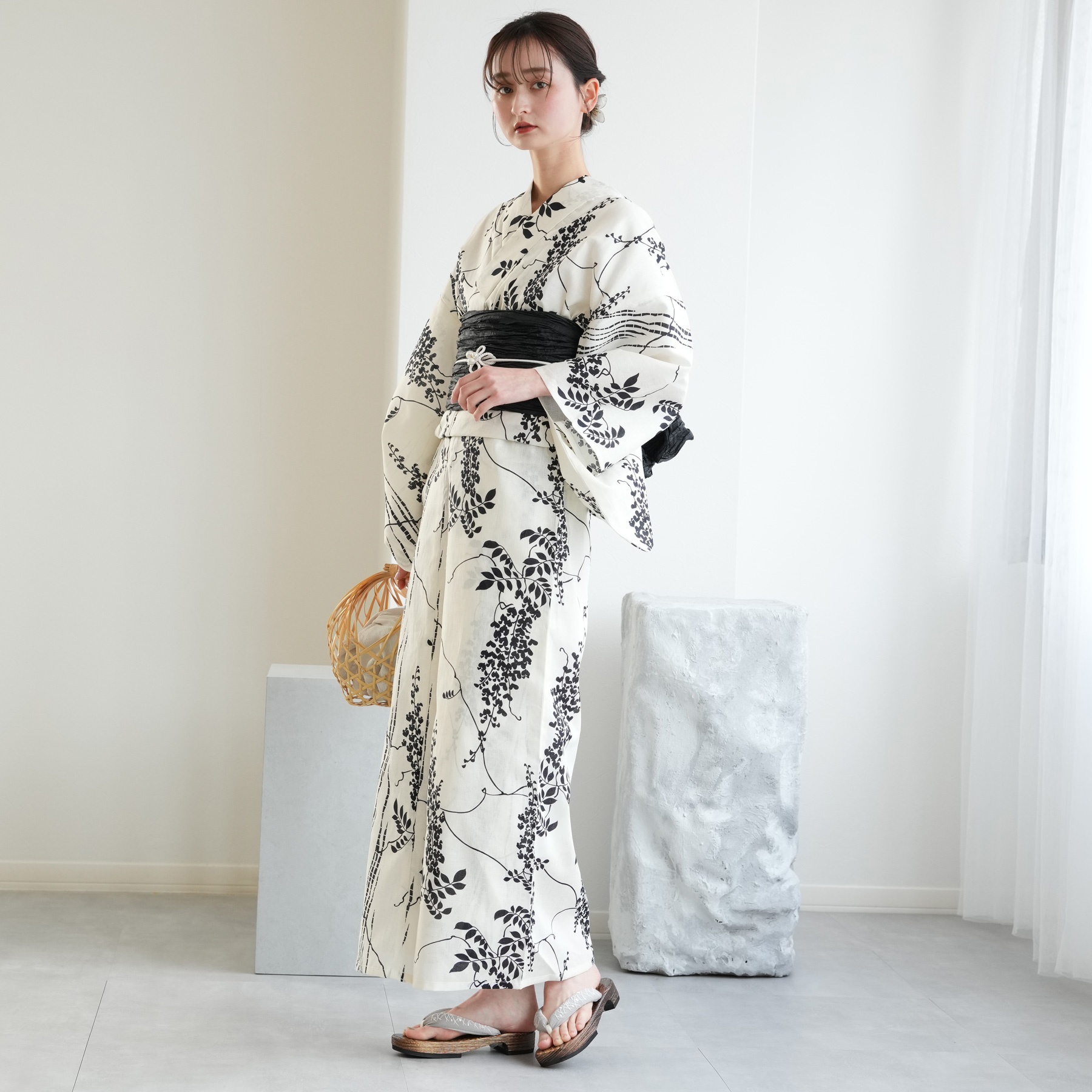 Utatane 浴衣3点セット utatane 浴衣 レディース セット 高級変わり織 浴衣3点セット