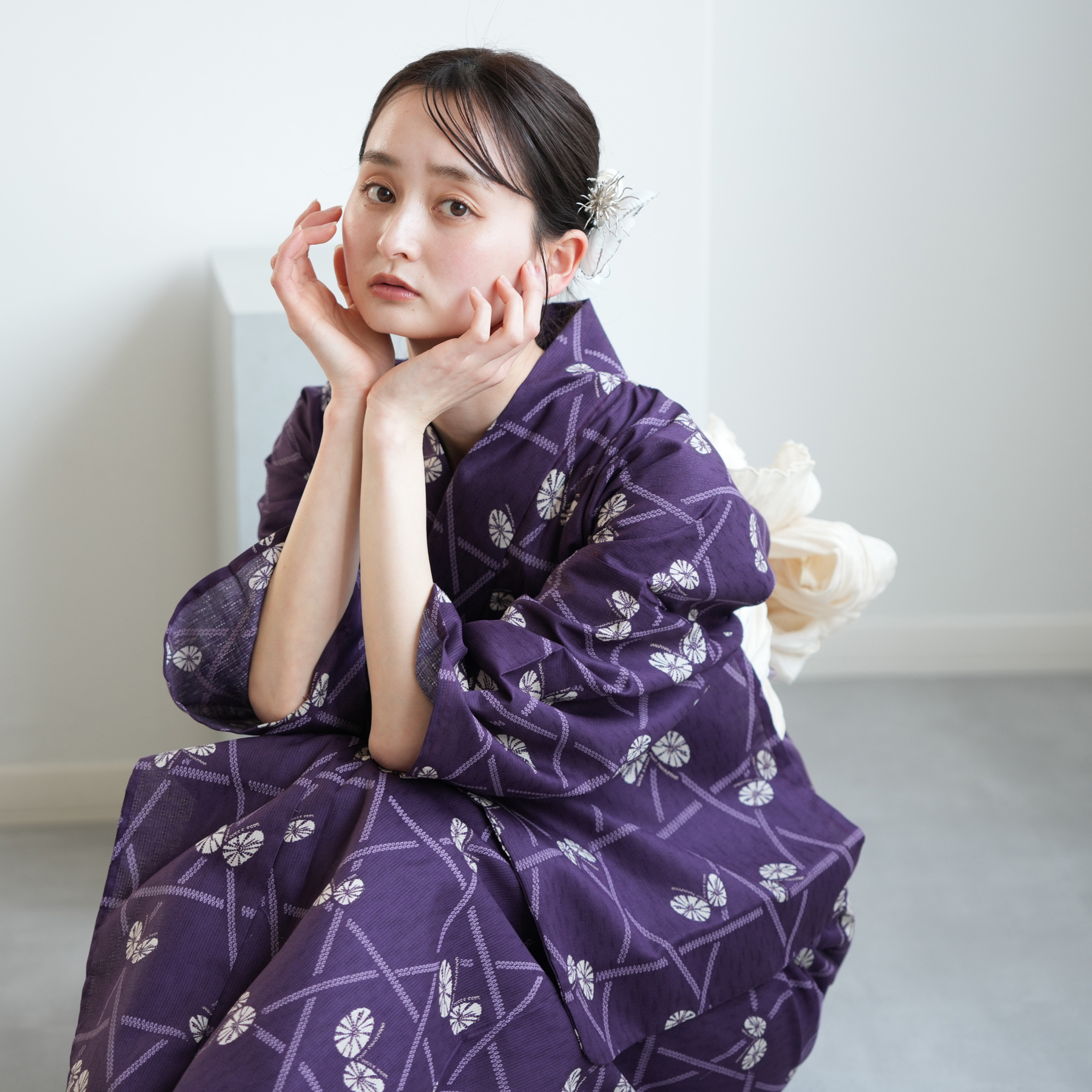 浴衣 レディース セット Sサイズ ニコアンティーク 高級変わり織 浴衣3