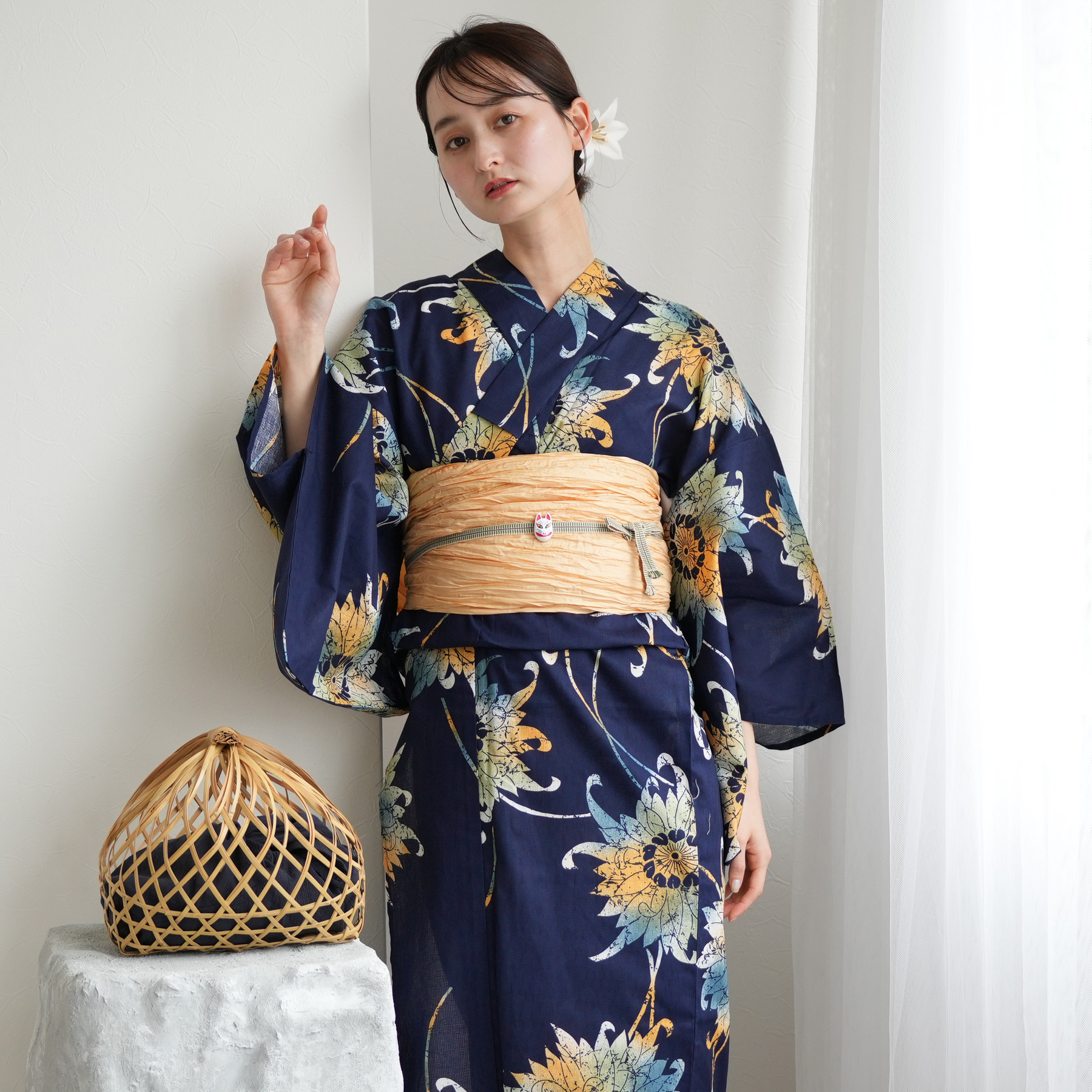 浴衣 ニコアンティーク 高級変わり織 浴衣3点セット 砂色に焦げ茶ぼかしの鵲 楽天市場】【ニコアンティーク 高級変わり織 浴衣3点セット 大正浪漫