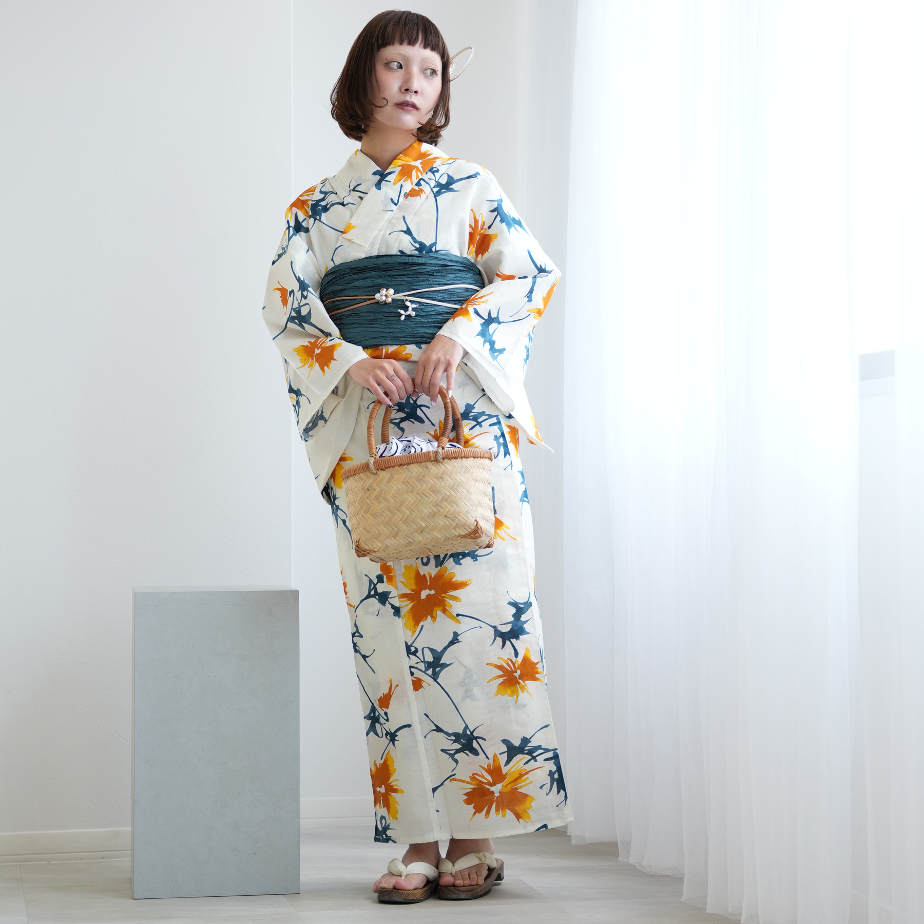 浴衣 レディース セット Sサイズ ニコアンティーク 高級変わり織 浴衣3