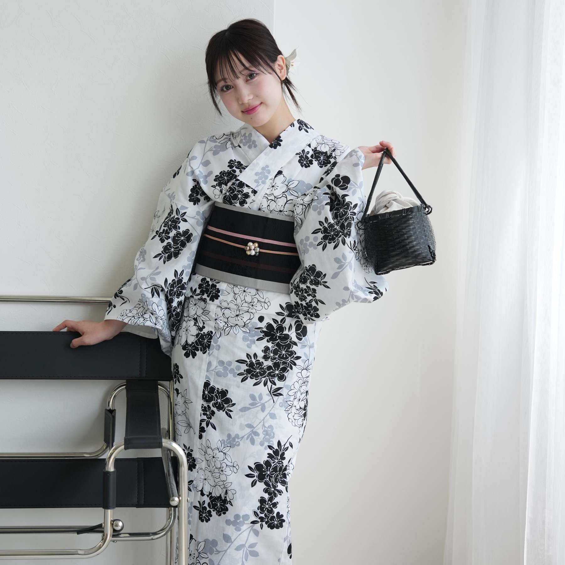 浴衣 レディース 単品 大人 ベージュ 白系 紫 青 水色 牡丹 菊 百合