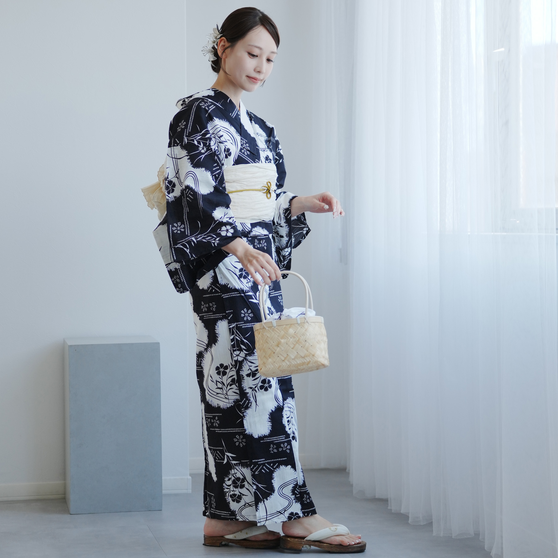 utatane 浴衣フルセット utatane 浴衣 レディース セット 高級変わり織 浴衣3点セット