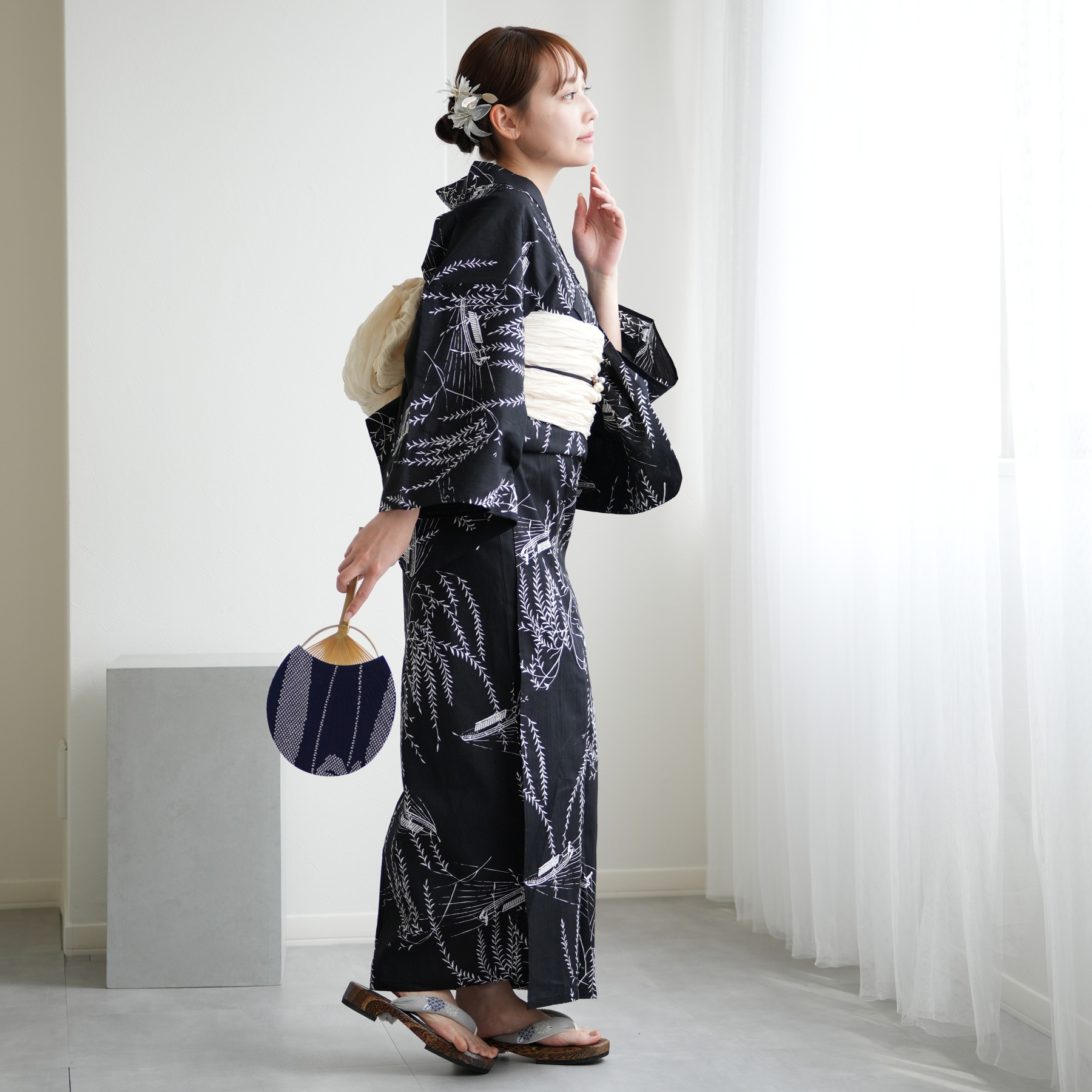 utatane 浴衣 レディース セット 高級変わり織 浴衣3点セット