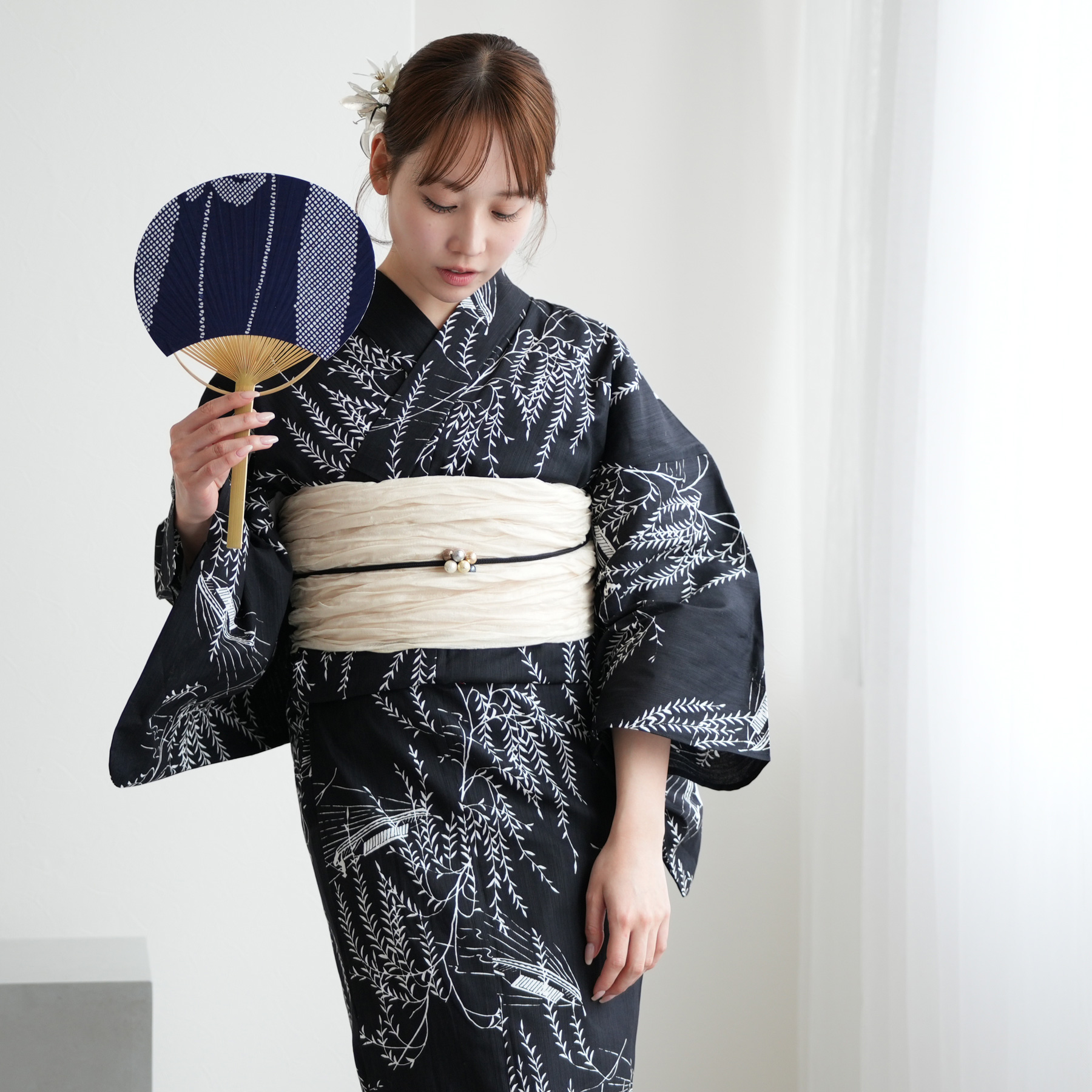 utatane 浴衣 レディース セット 高級変わり織 浴衣3点セット