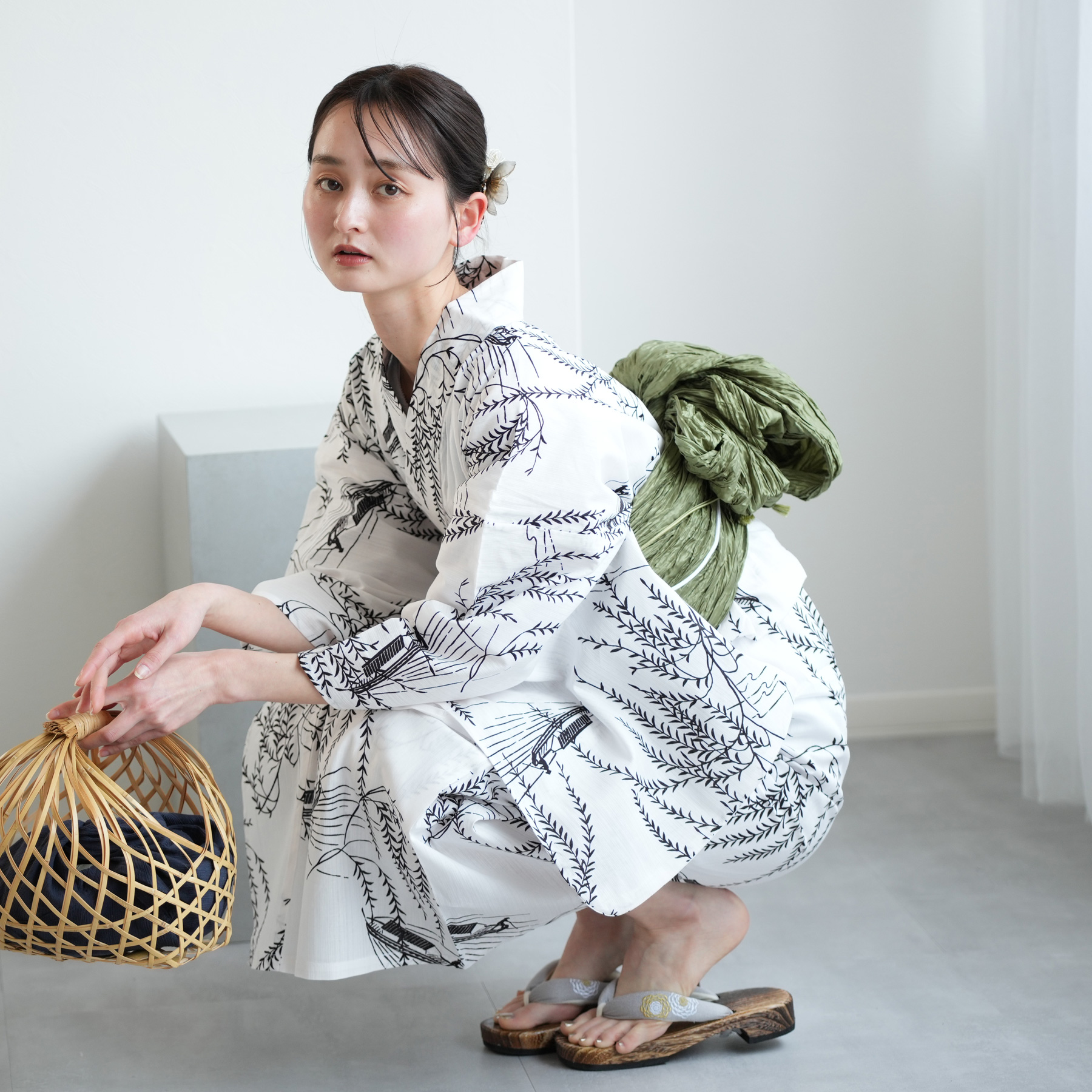 utatane 浴衣 レディース セット 高級変わり織 浴衣3点セット