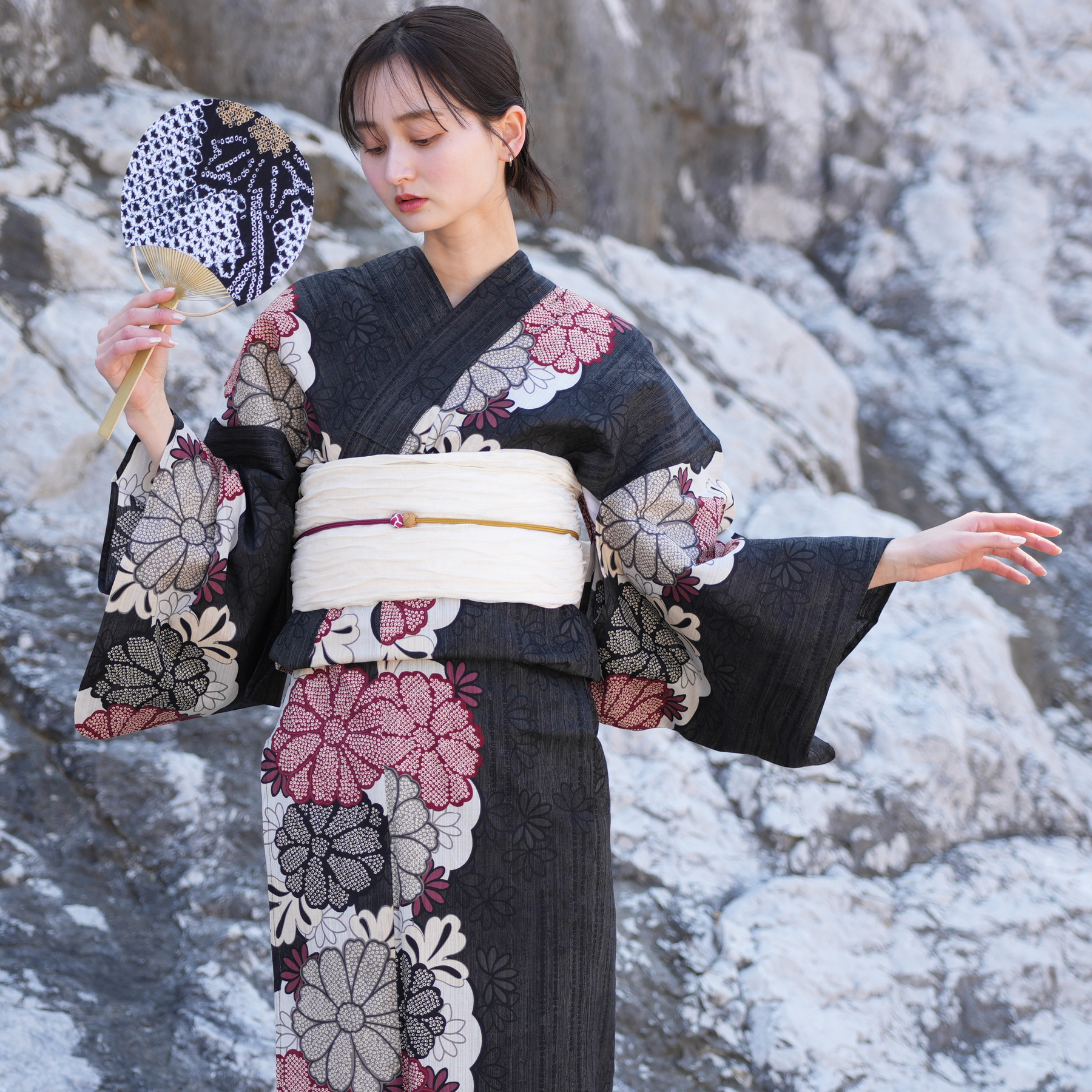 utatane 浴衣 レディース セット 高級変わり織 浴衣3点セット