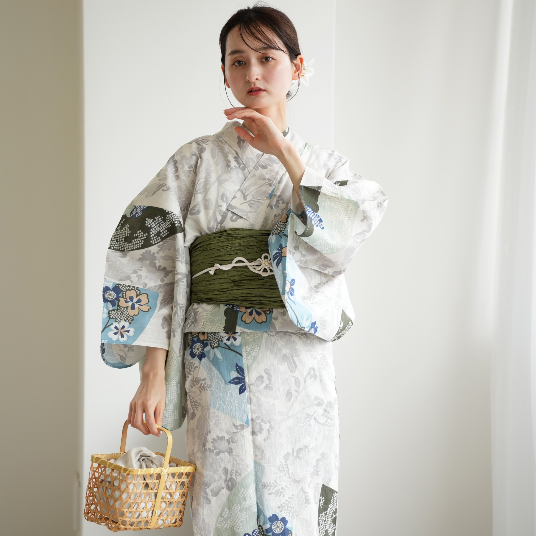 utatane 浴衣 レディース セット 高級変わり織 浴衣3点セット