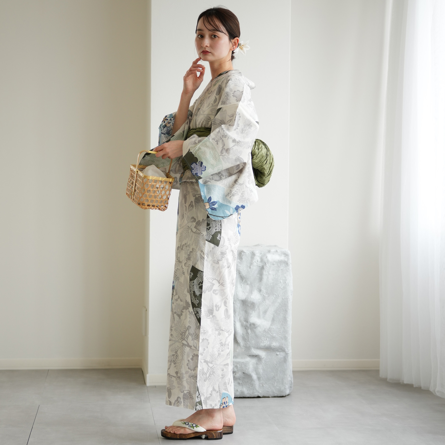 utatane浴衣 utatane 浴衣 レディース セット 高級変わり織 浴衣3点セット