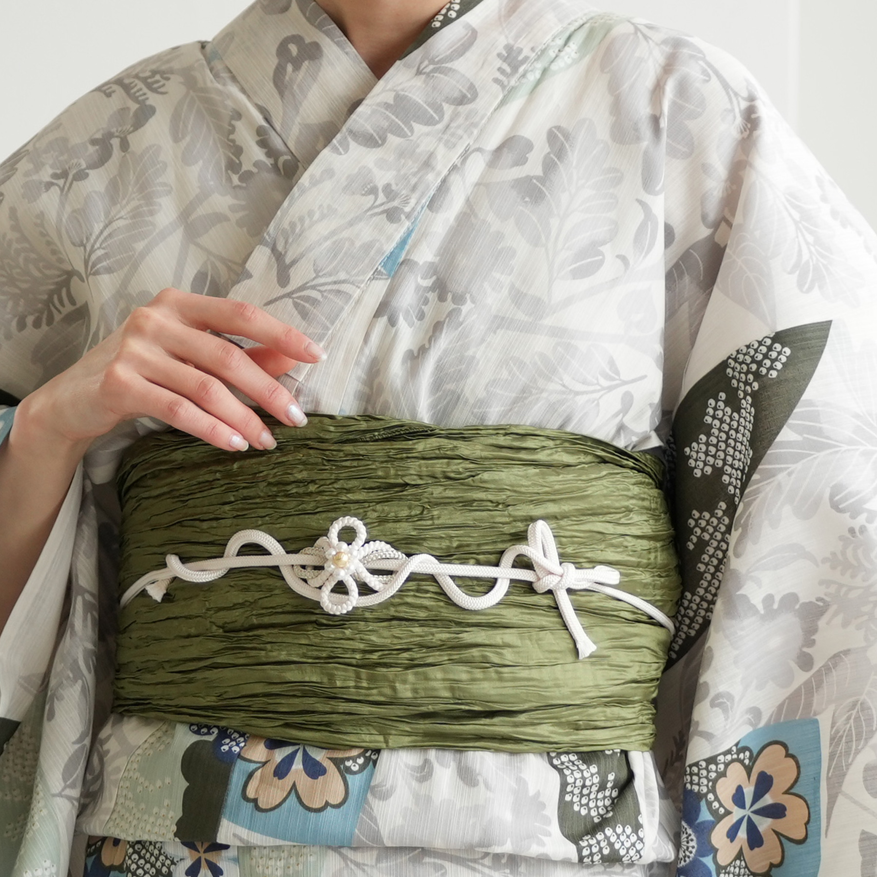 utatane浴衣 utatane｜utatane 浴衣3点セット 濃紺の墨描き牡丹 Lサイズ