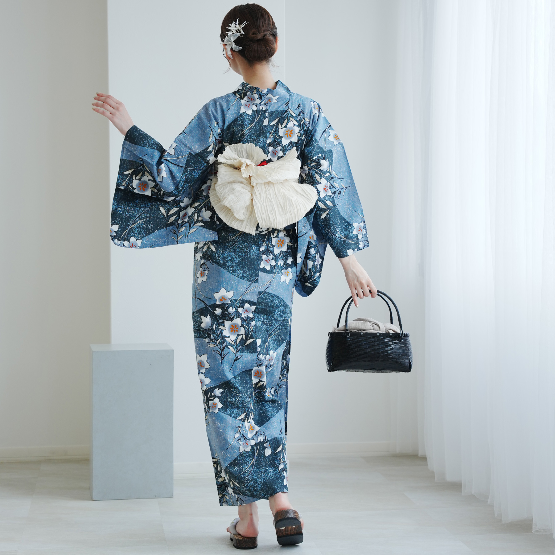 新品　utatane 浴衣セット　帯　ブルー　水色　青 楽天市場】 浴衣 > 青系浴衣 : utatane