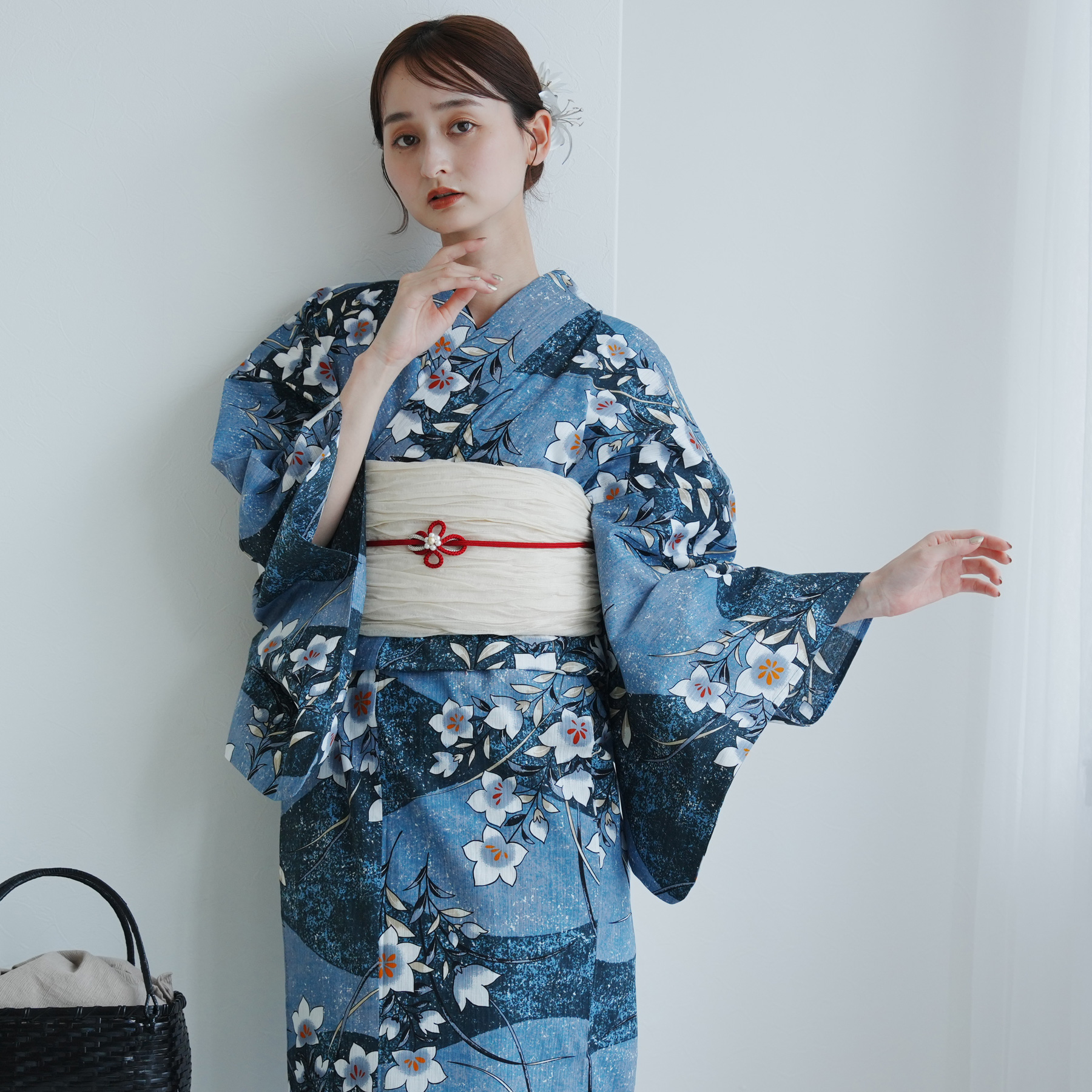 utatane 浴衣 レディース セット 高級変わり織 浴衣3点セット 鈍