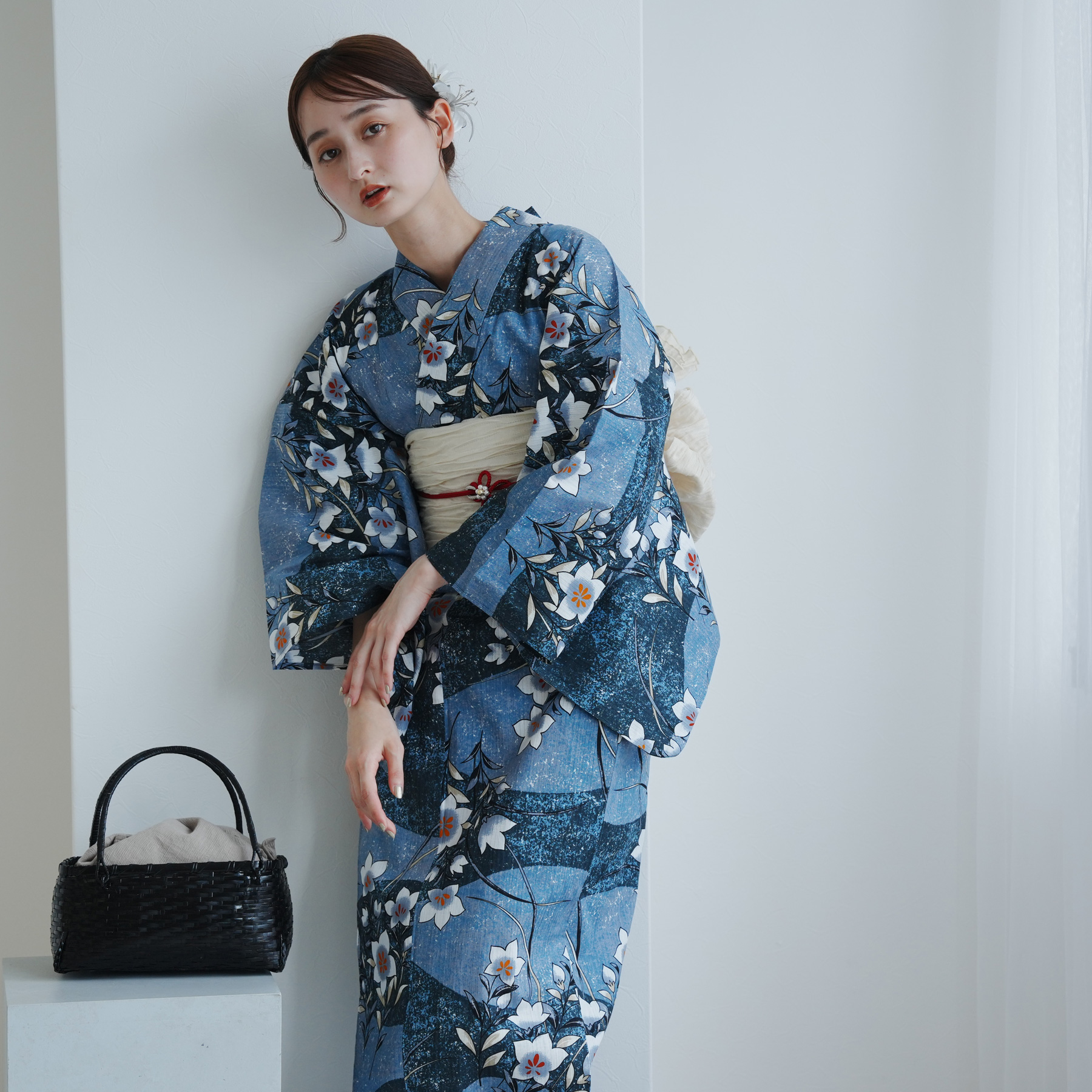 utatane 浴衣 レディース セット 高級変わり織 浴衣3点セット 鈍