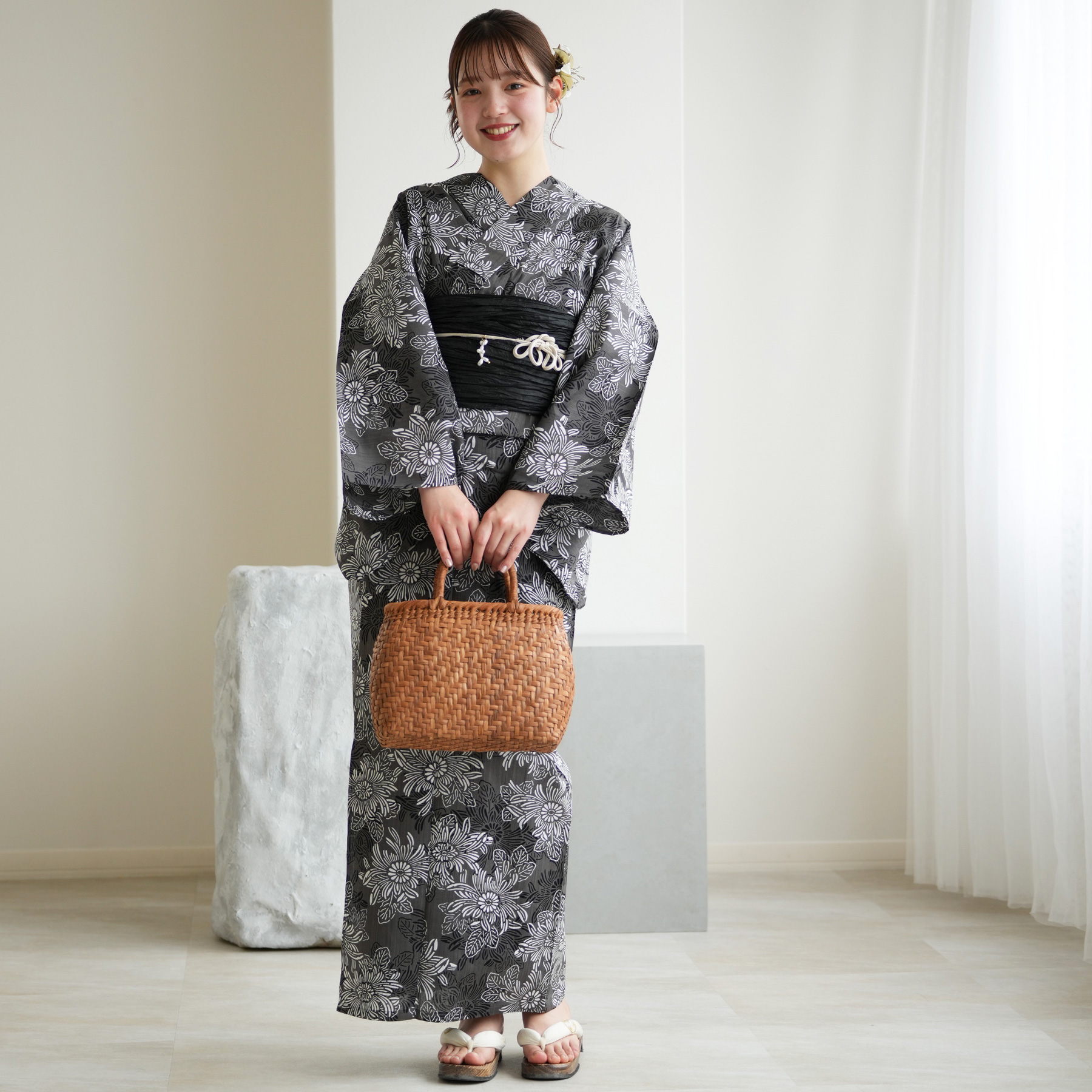 utatane 浴衣 レディース セット 高級変わり織 浴衣3点セット