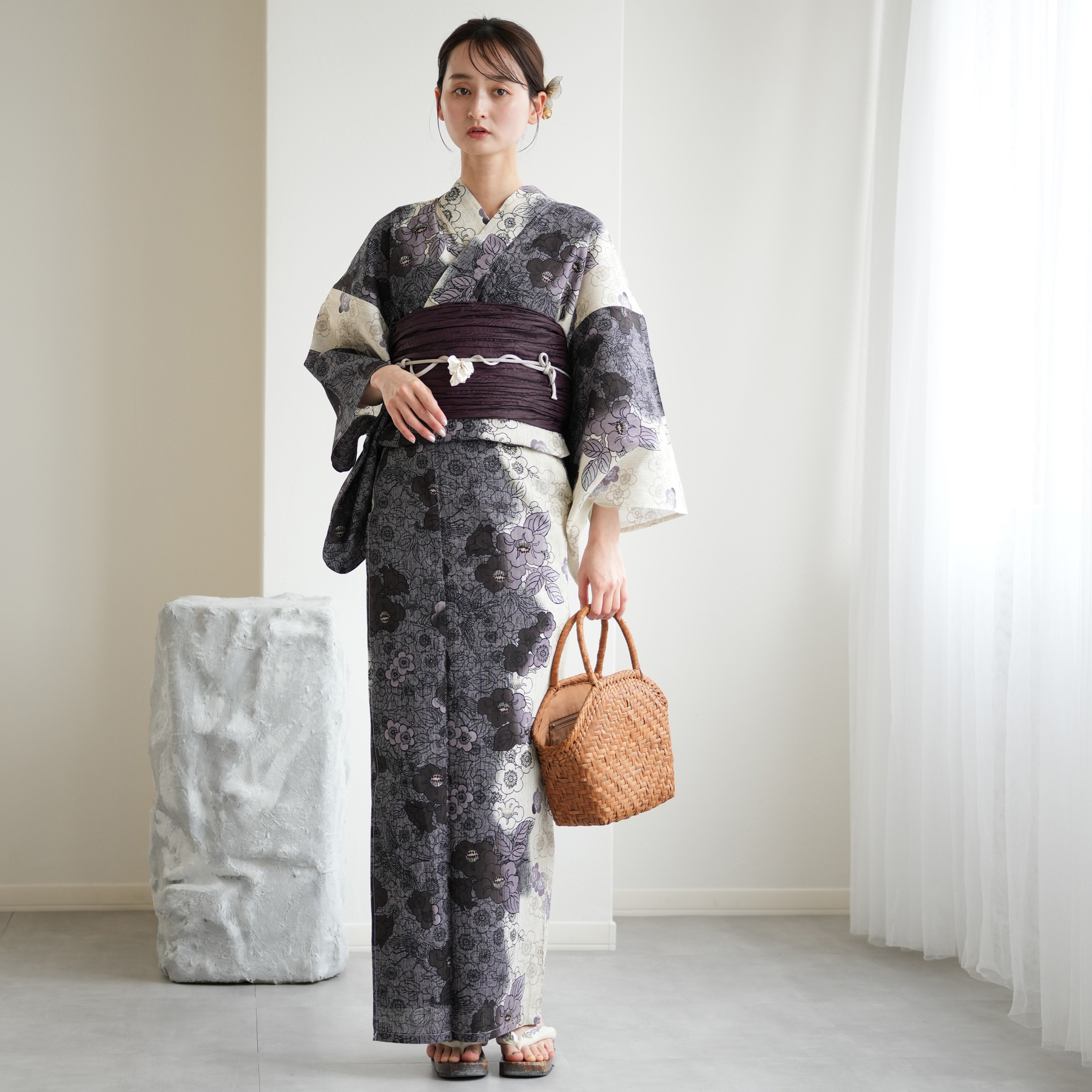 utatane 浴衣 レディース セット 高級変わり織 浴衣3点セット