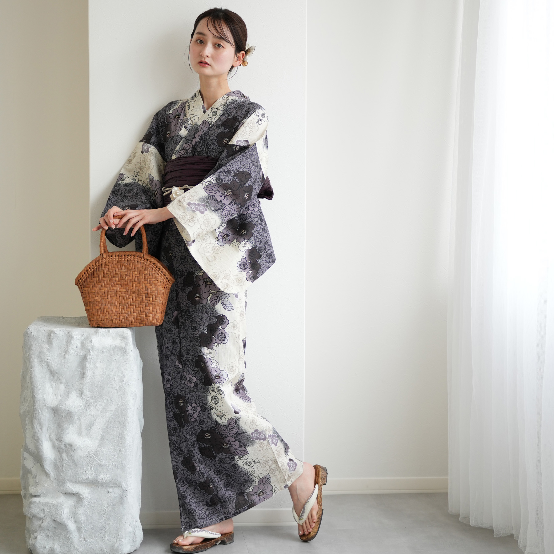 utatane 浴衣 レディース セット 高級変わり織 浴衣3点セット