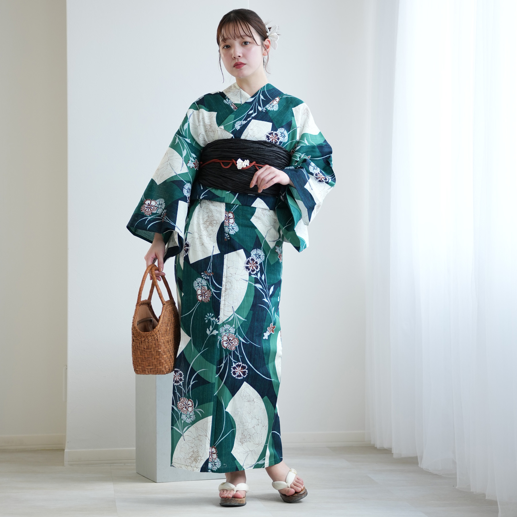 utatane 浴衣 レディース セット 高級変わり織 浴衣3点セット