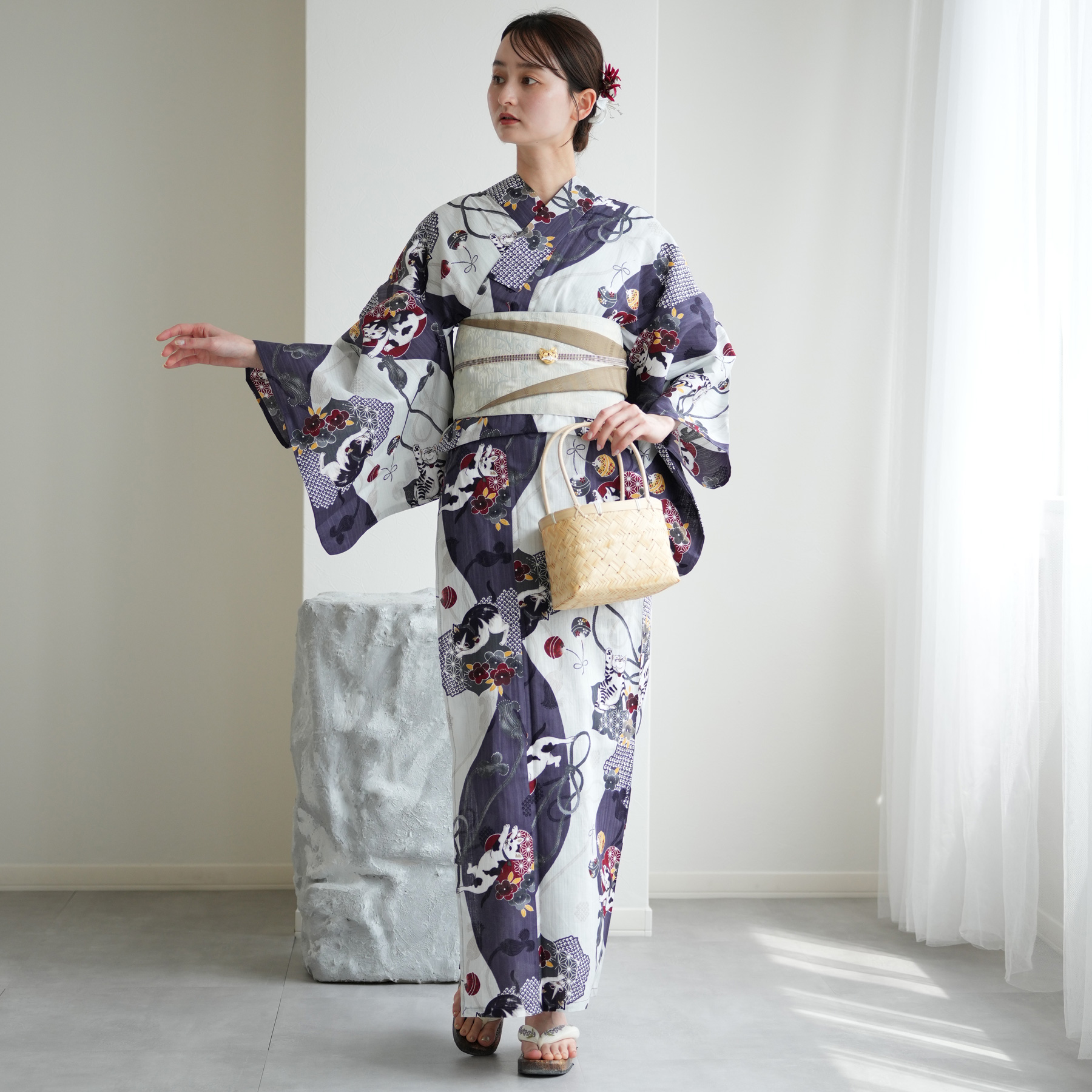 最終お値下げ！これ1着のみの希少品！♥️ 新品 未使用 源氏物語 浴衣 注染 花 楽天市場】注染 浴衣 反物《源氏物語》2023年夏新作 ブランド