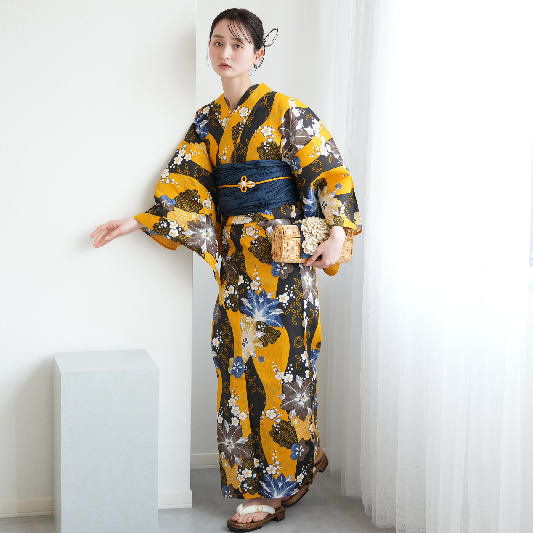 綿 浴衣 反物 4本 まとめ売り リメイク材料 S-117