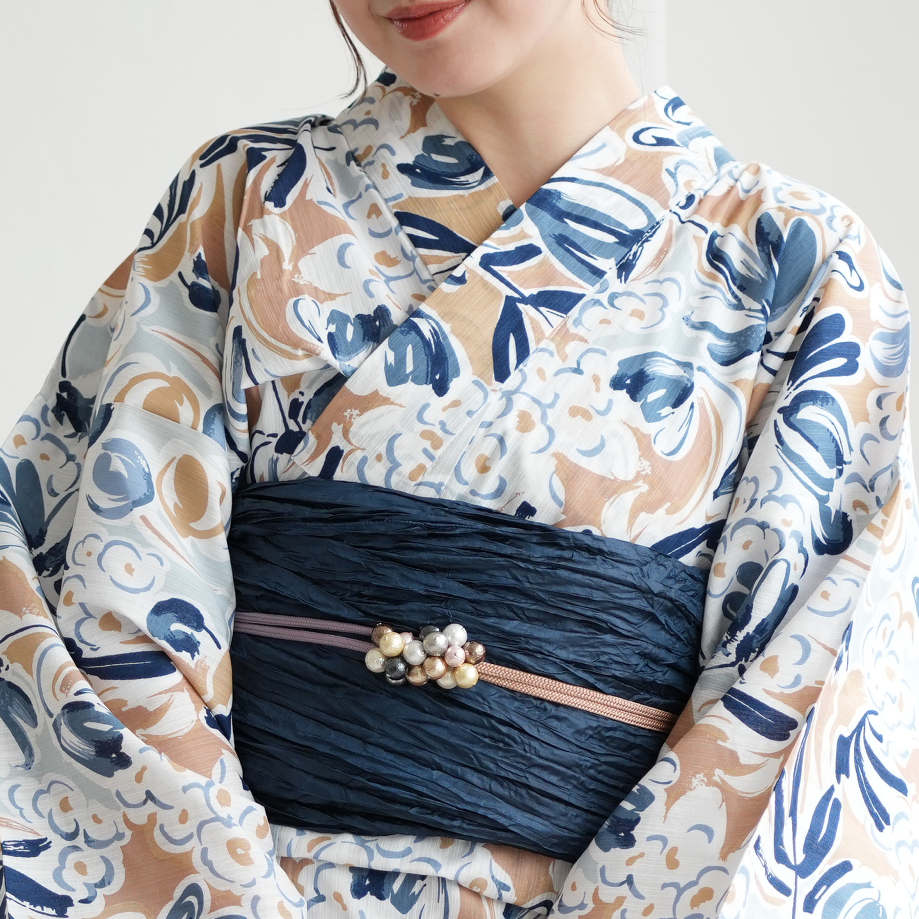 ニコアンティーク 高級変わり織 浴衣3点セット ダイヤグレーにブロカント 楽天市場】【ニコアンティーク 高級変わり織 浴衣3点セット 大正