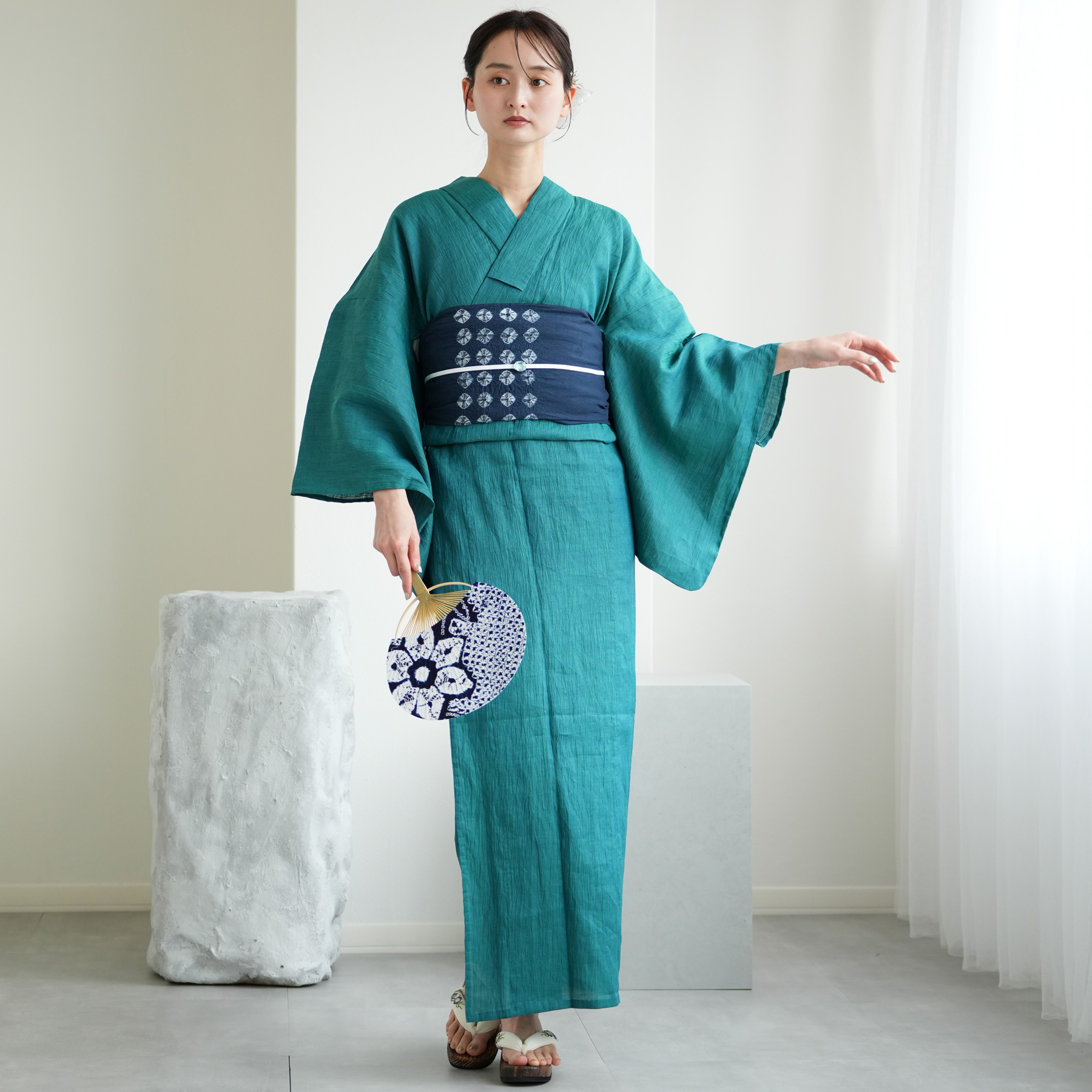 浴衣通販 utatane - 本麻近江ちぢみ浴衣3点セット｜Yahoo