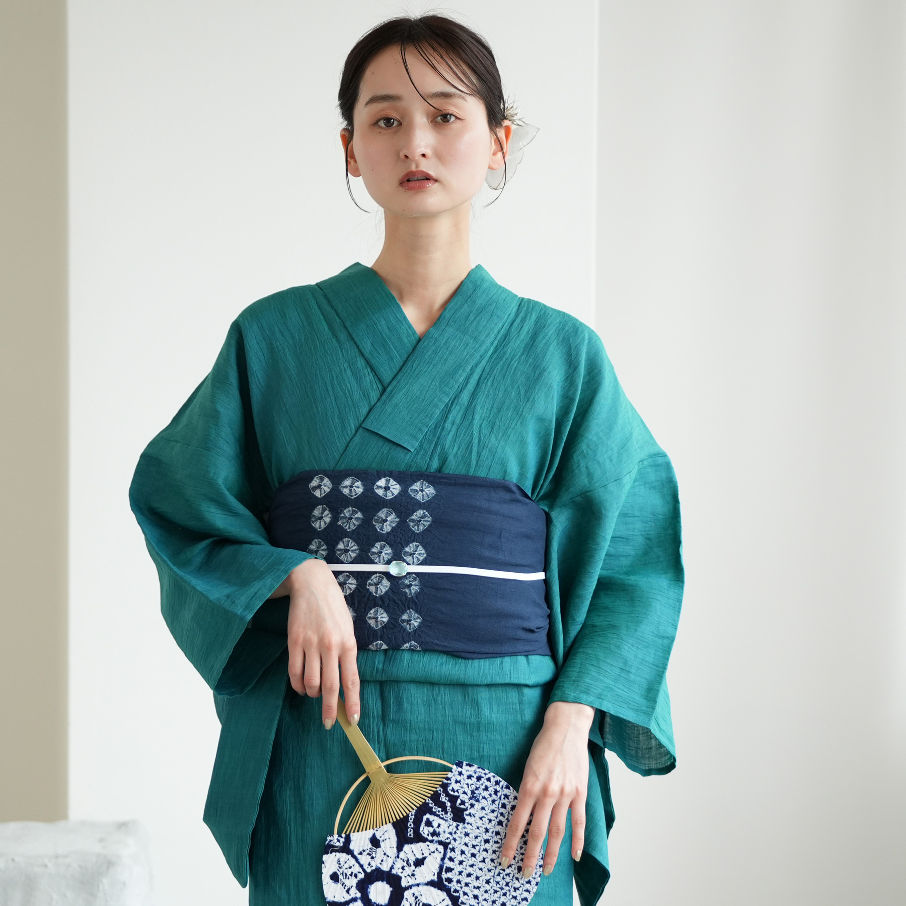 浴衣通販 utatane - 本麻近江ちぢみ浴衣3点セット｜Yahoo