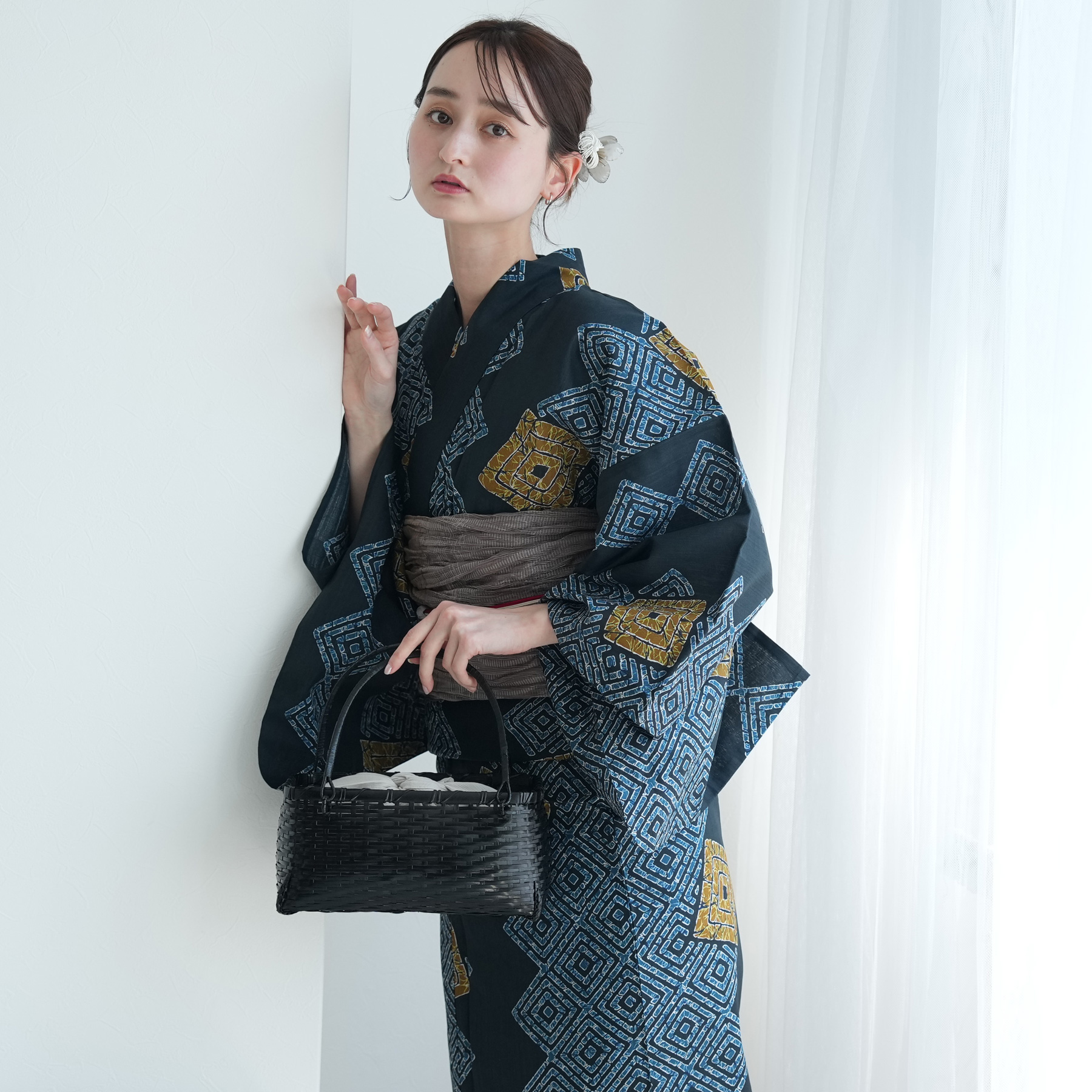 浴衣 レディース セット utatane 高級変わり織 浴衣3点セット ローケツ