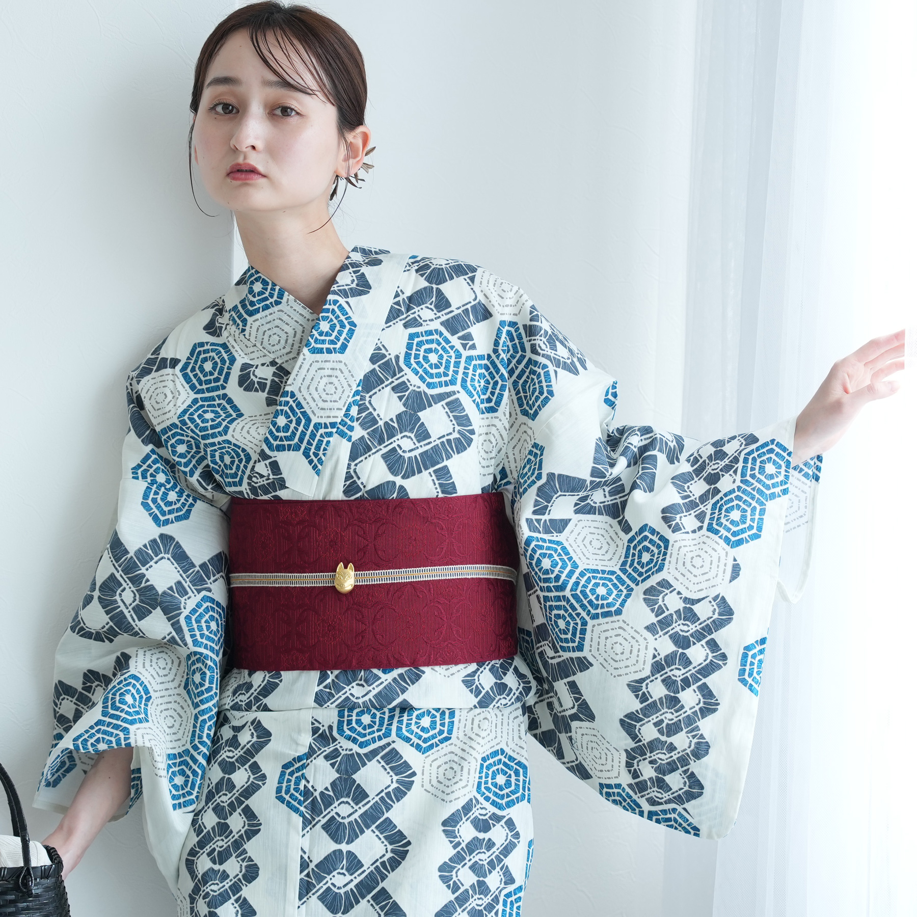 浴衣 レディース セット utatane 高級変わり織 浴衣3点セット