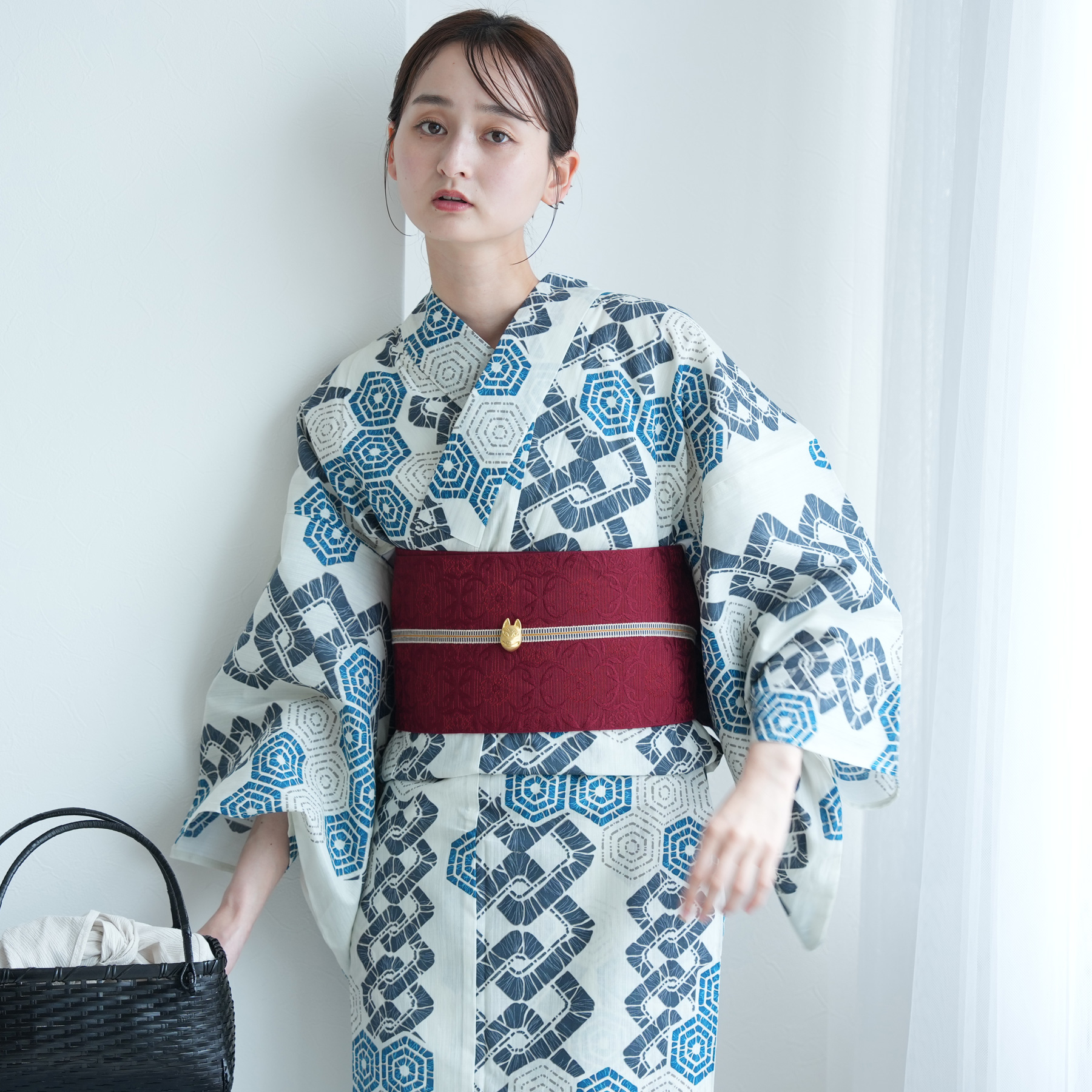 浴衣 レディース セット utatane 高級変わり織 浴衣3点セット