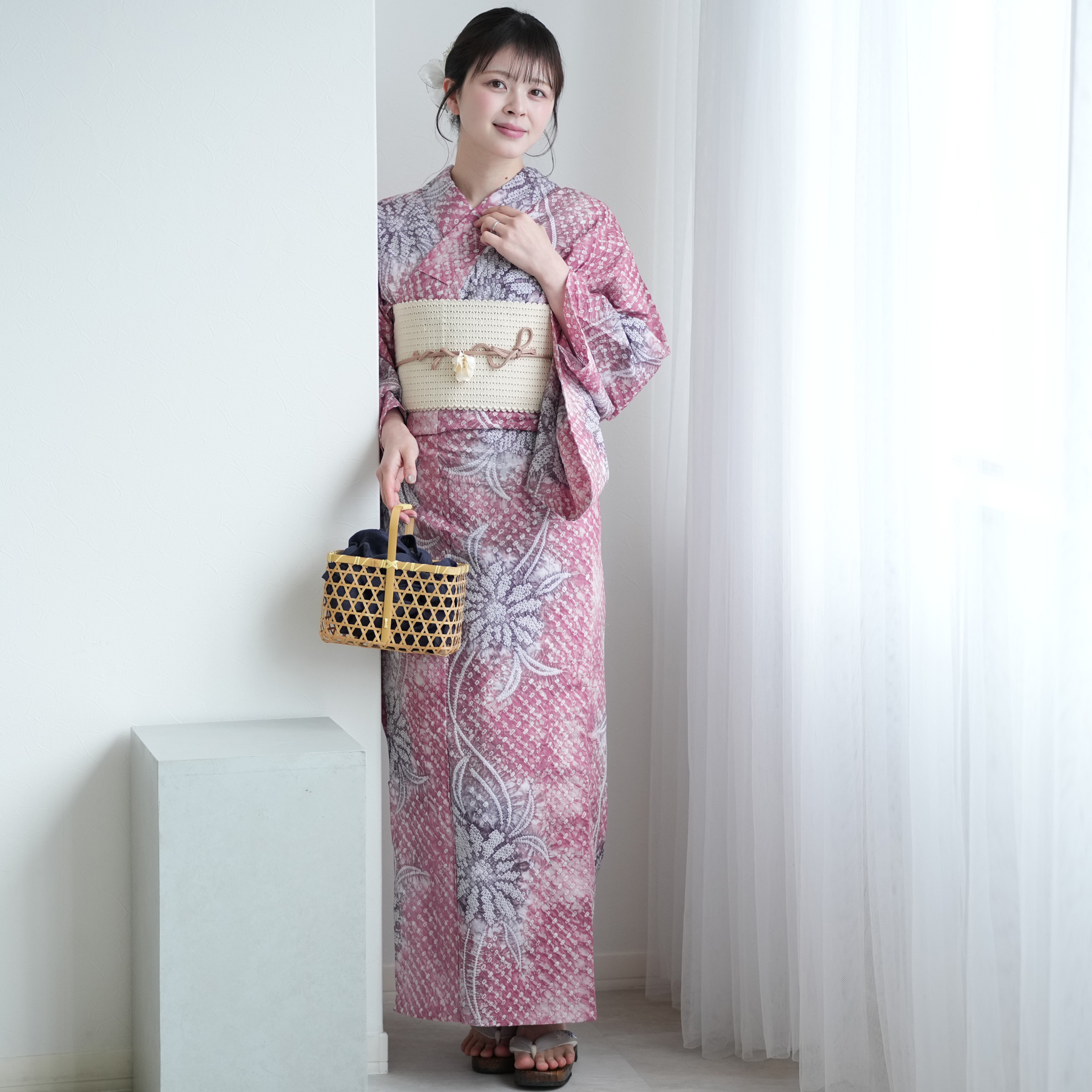 utatane 浴衣 レディース セット 有松絞り 浴衣3点セット 夕花