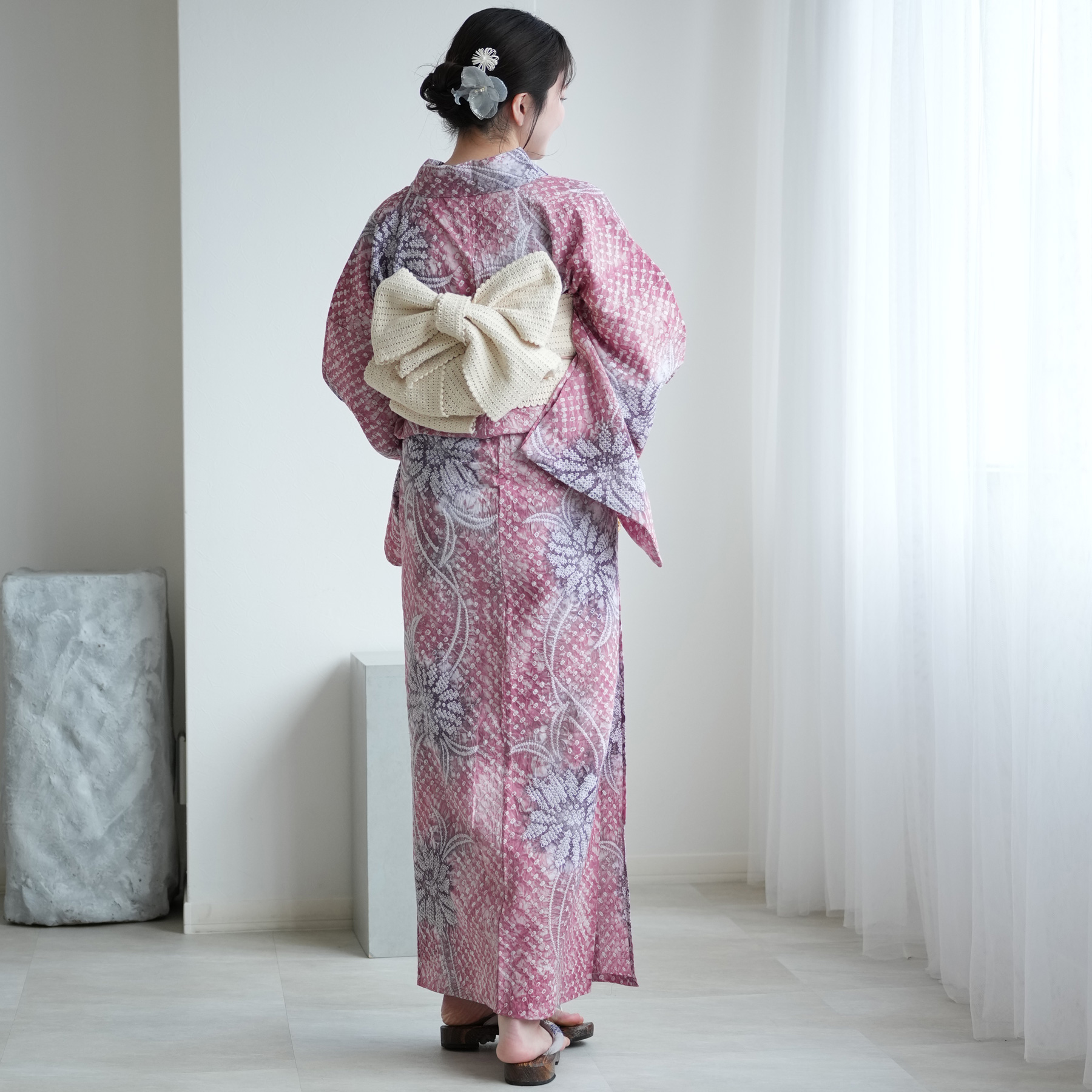 utatane 浴衣 レディース セット 有松絞り 浴衣3点セット 夕花