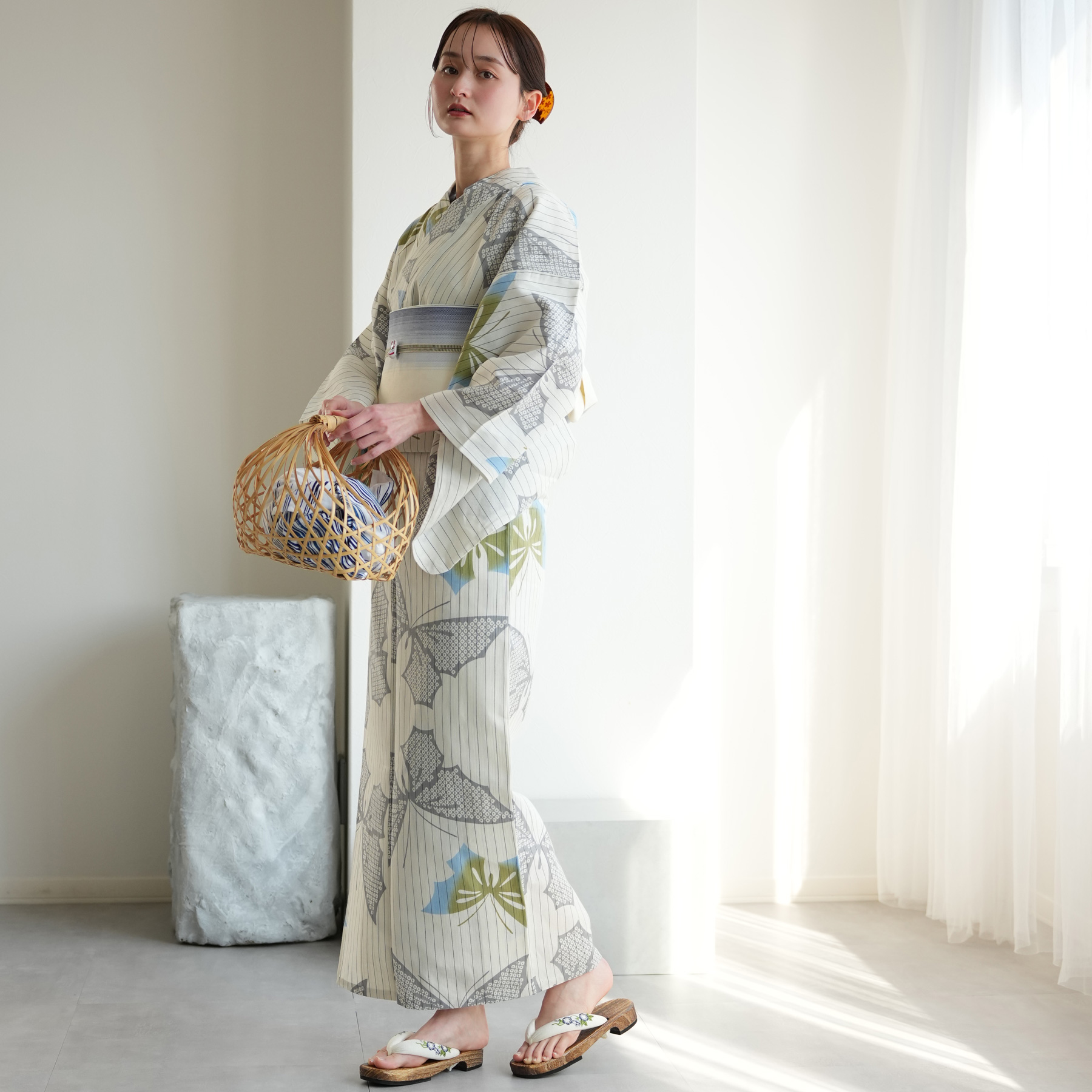 utatane 浴衣 レディース セット × 注染工房 特選 注染浴衣3点セット