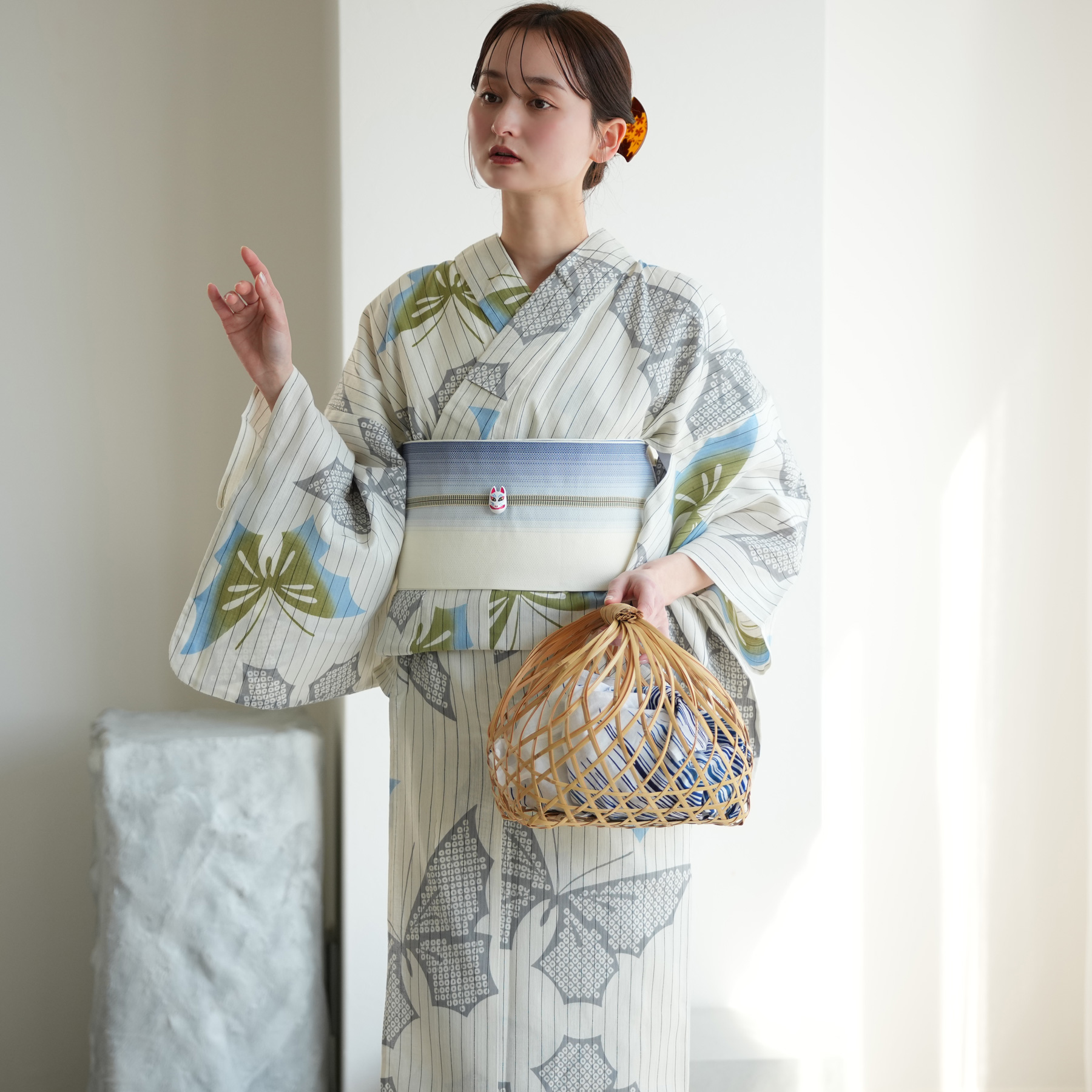 utatane 浴衣 レディース セット × 注染工房 特選 注染浴衣3点セット