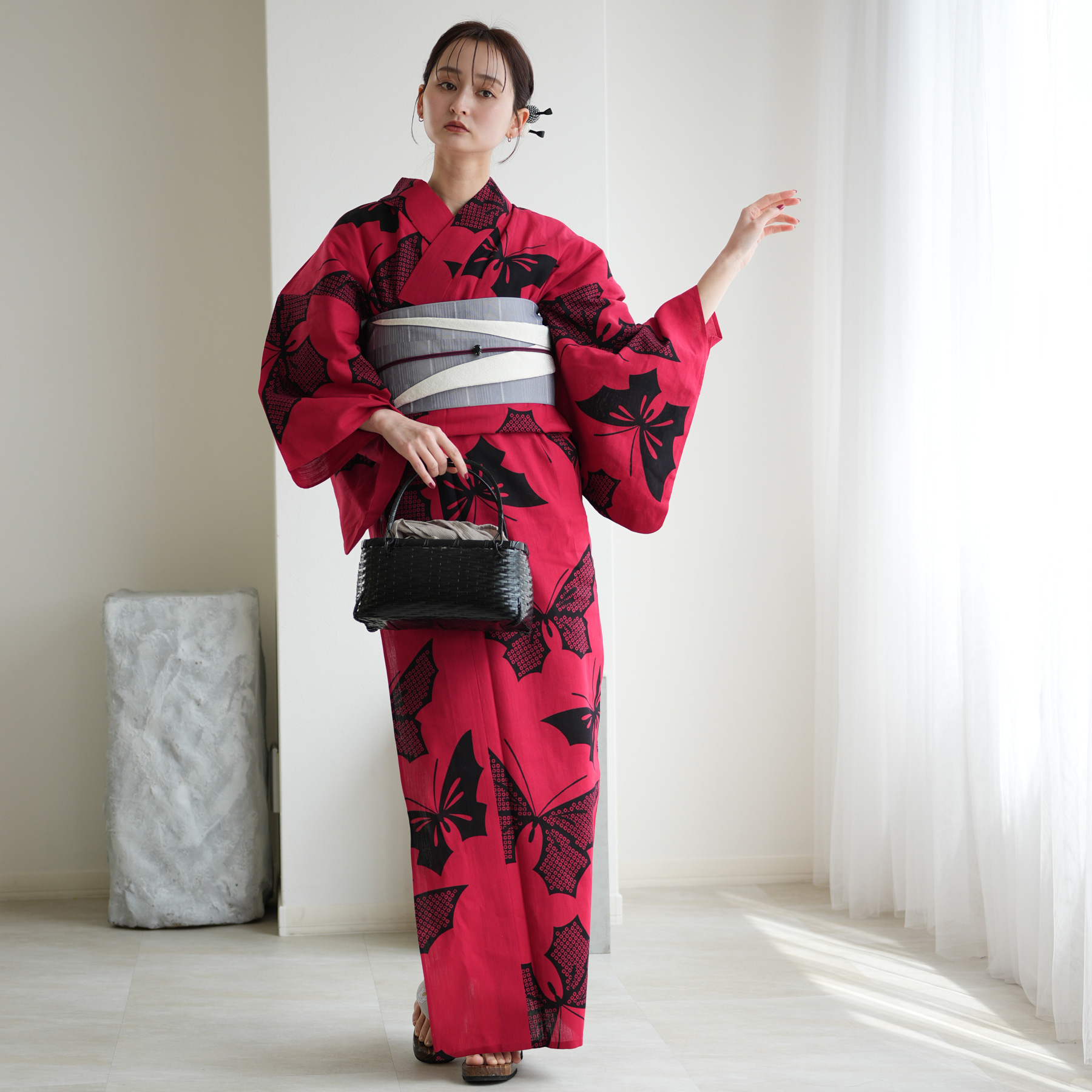 utatane 浴衣 レディース セット × 注染工房 特選 注染浴衣3点セット